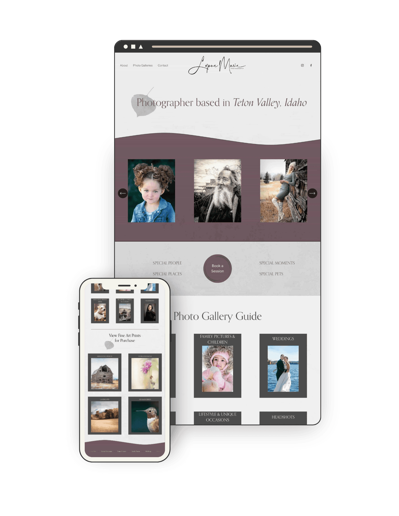 Lynne Marie Photography Portraits — Website for Photographer