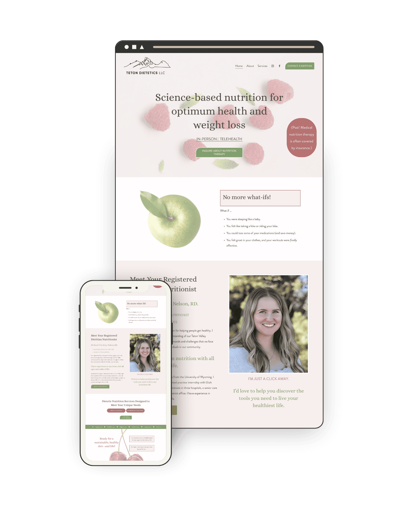 Teton Dietetics — Website for Dietitian