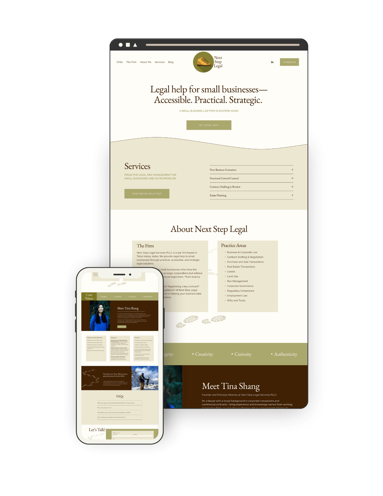 Website for a lawyer.