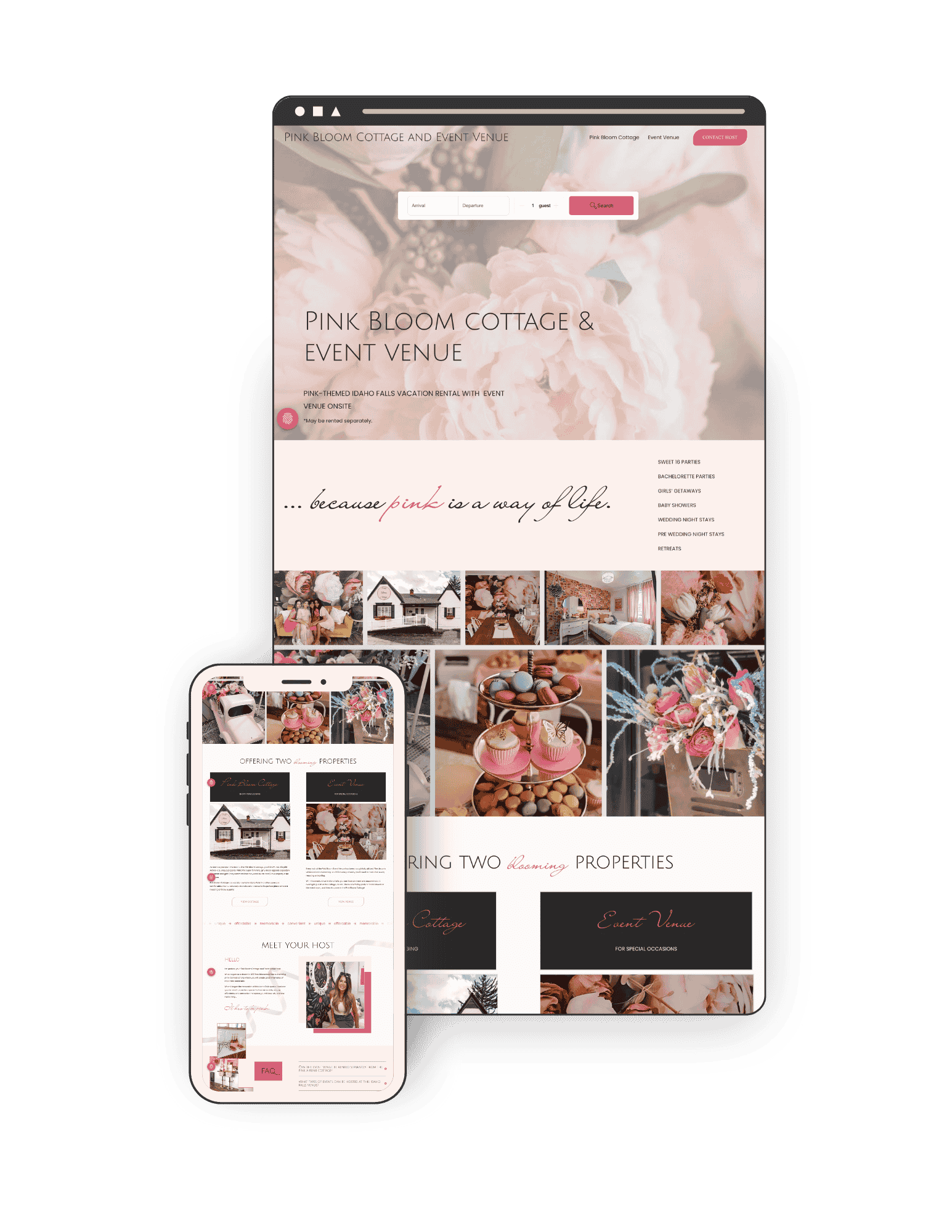 Website for a rental property.