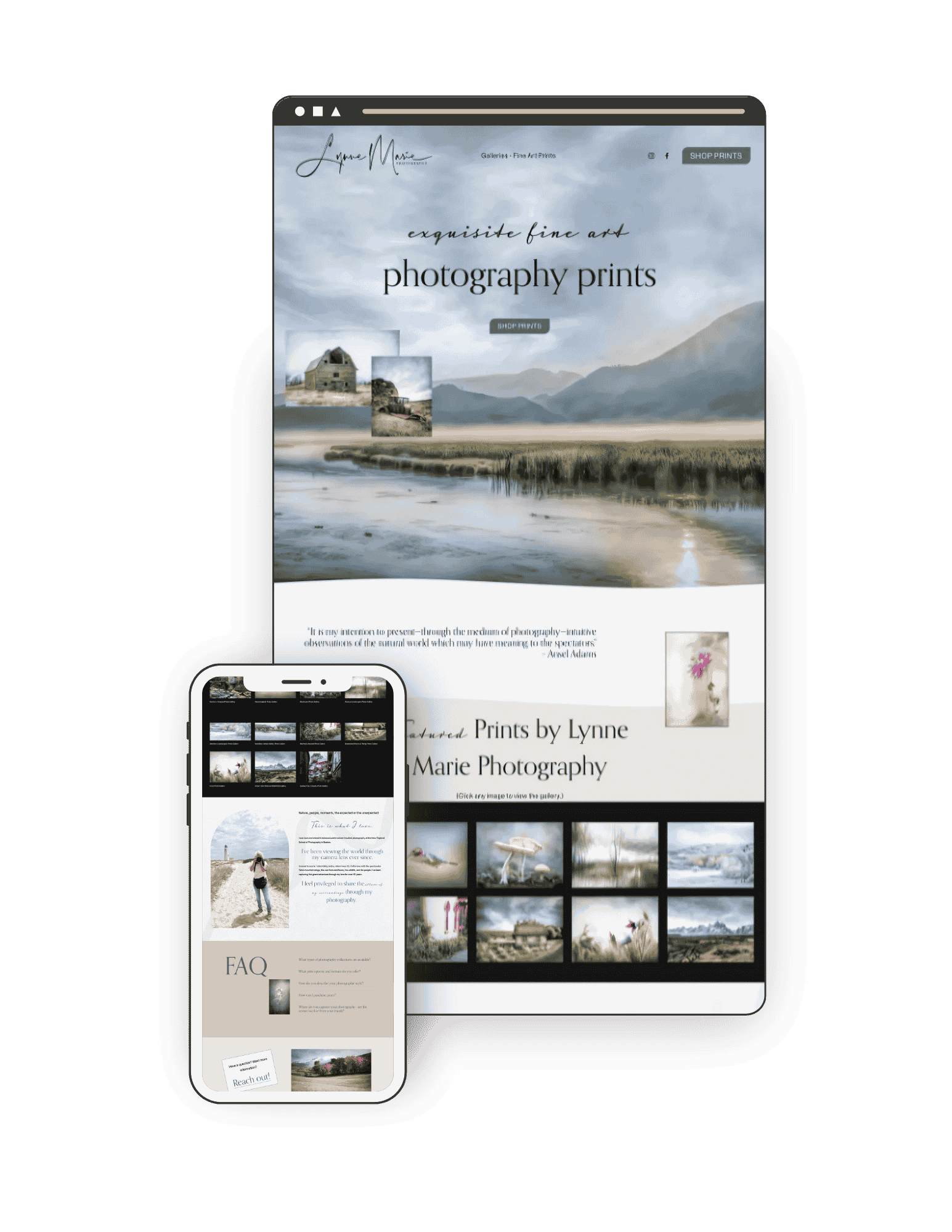 Website for a photographer.