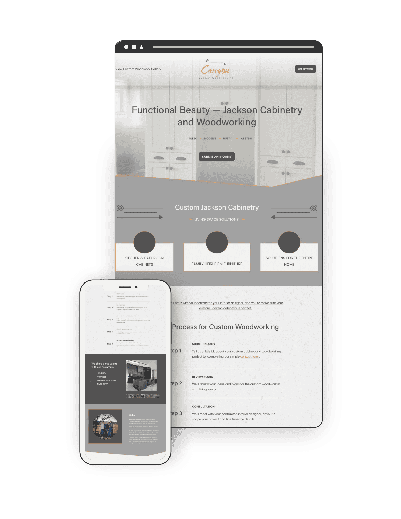 Website for an artisan.