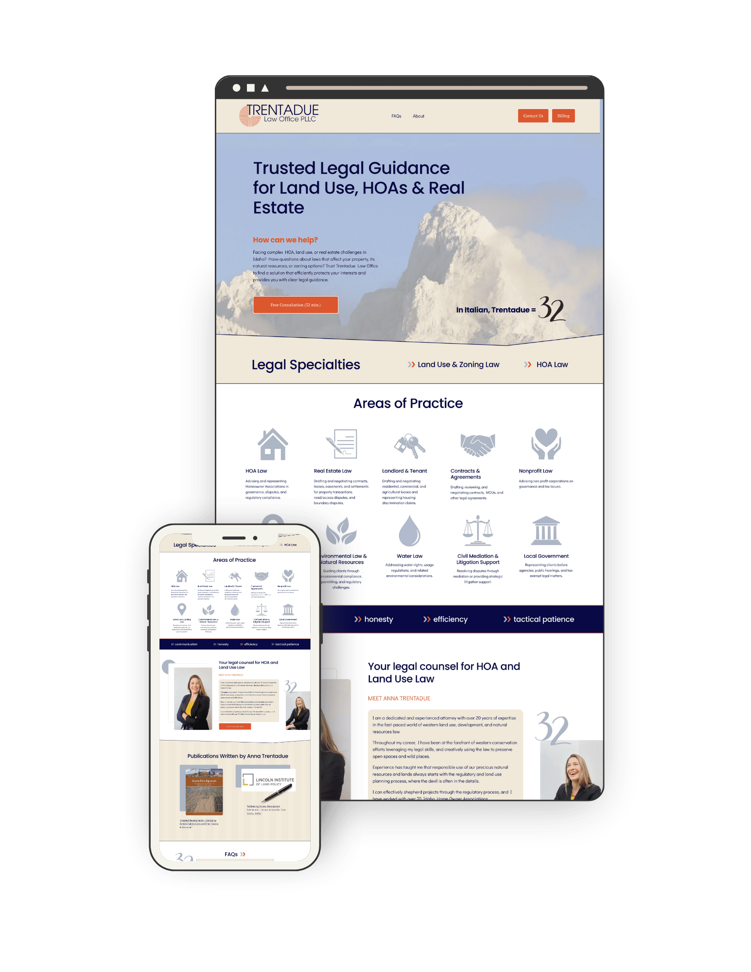 Website for an attorney.