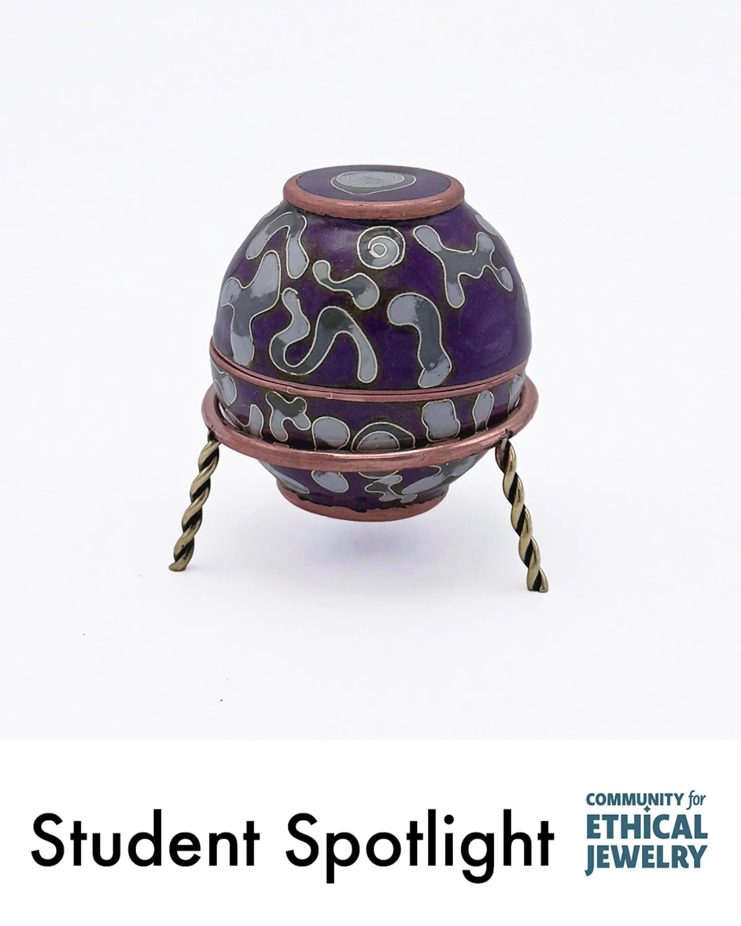 💡CEJ STUDENT SPOTLIGHT 2026💡Join us in welcoming our Community for Ethical Jewelry's NEW Student Members from 2026! 

📸Featured Image:

Evan Cook
State University of New York at New Paltz
New Paltz, New York, USA

Untitled
Ashtray
Enamel, silver, 