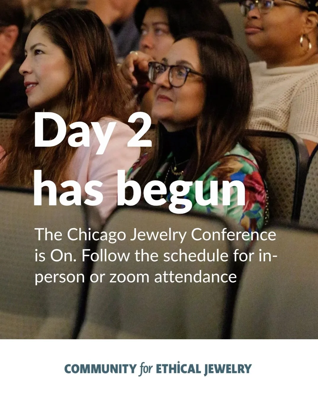 Day Two at the Chicago jewelry conference. Follow the schedule for in person or Zoom attendance.

Follow all the CEJ members that are going to be speaking during the conference.

Updates on Impact and Community Support
With Marianna Smirnova and Susa