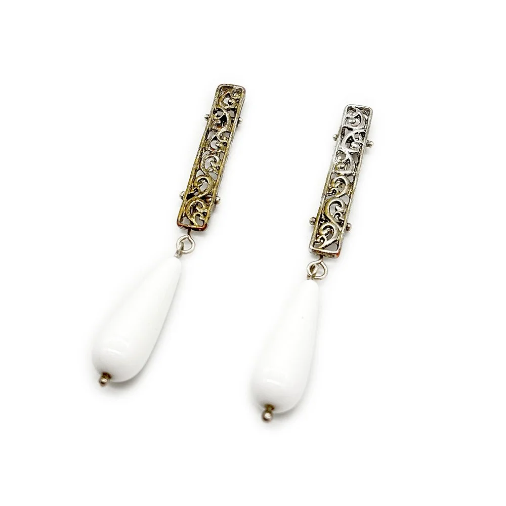 TMS for RJM Earrings with White Drops