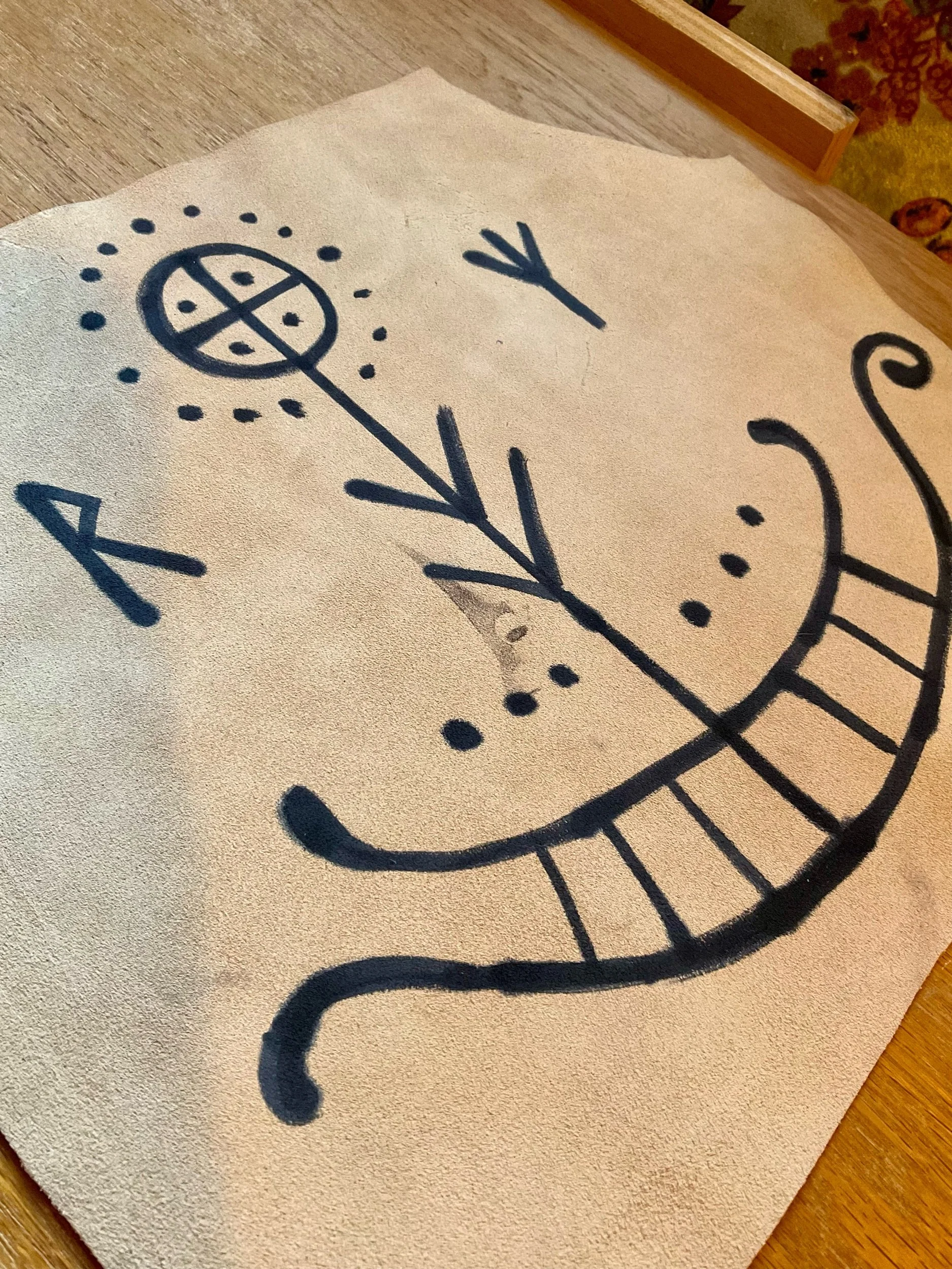 Solar Boat, suede mat