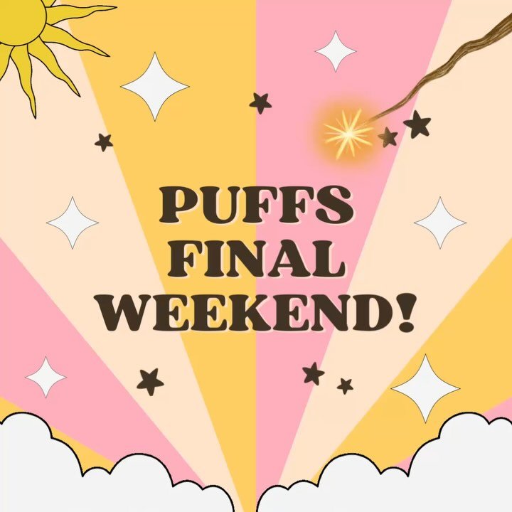 Hey! We’re wizards!! So come see this hilarious, heartwarming, nostalgic good time. Get your tickets before you get to the door for a lower rate! We can’t wait to see you tonight and tomorrow @thestatehdg for our final weekend of PUFFS! #