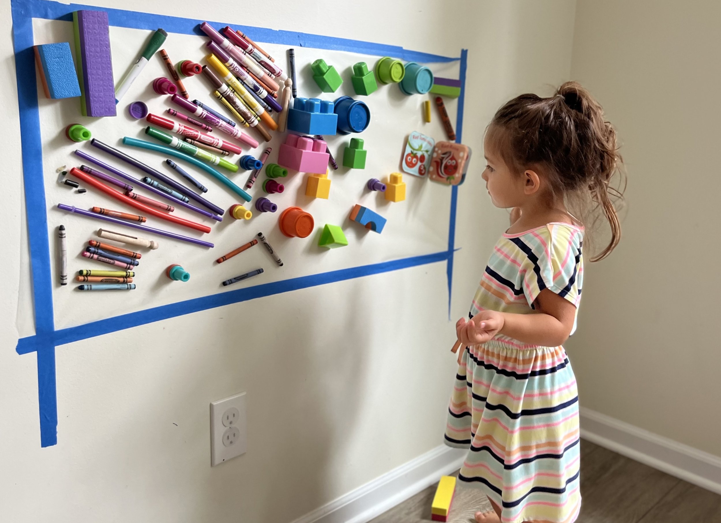 Toddler Sticky Wall — Filling Our Days