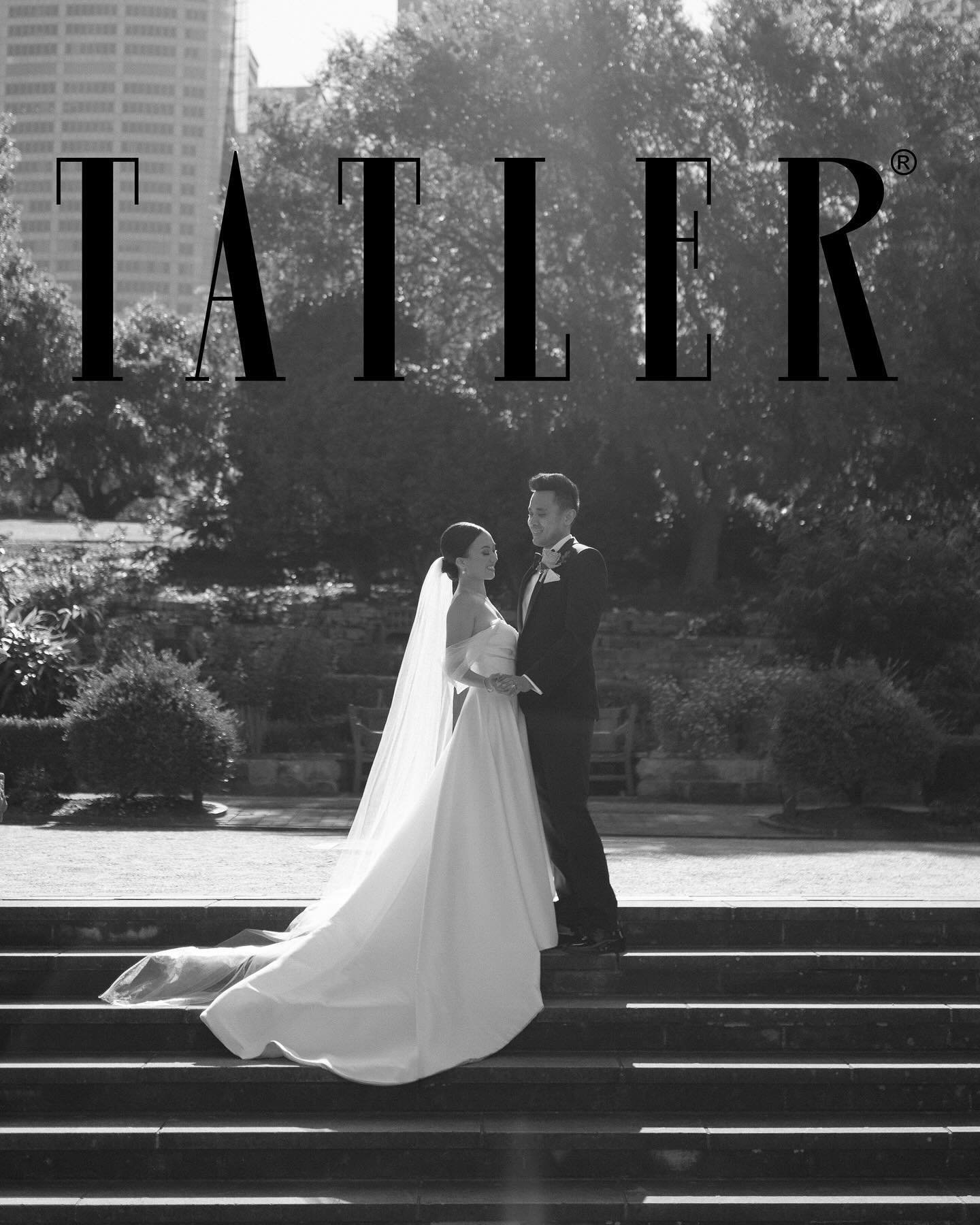 The gorgeous Emily &amp; Chad as seen in next months Tatler Magazine ✨⁣
⁣
Photography @for_modernromantics⁣
Ceremony @museumsofhistorynsw ⁣
Reception @thegroundsevents 
Emily Dressed By @evieyoungbridal @luvbridal @loefflerrandall @becandbridge 
Hair