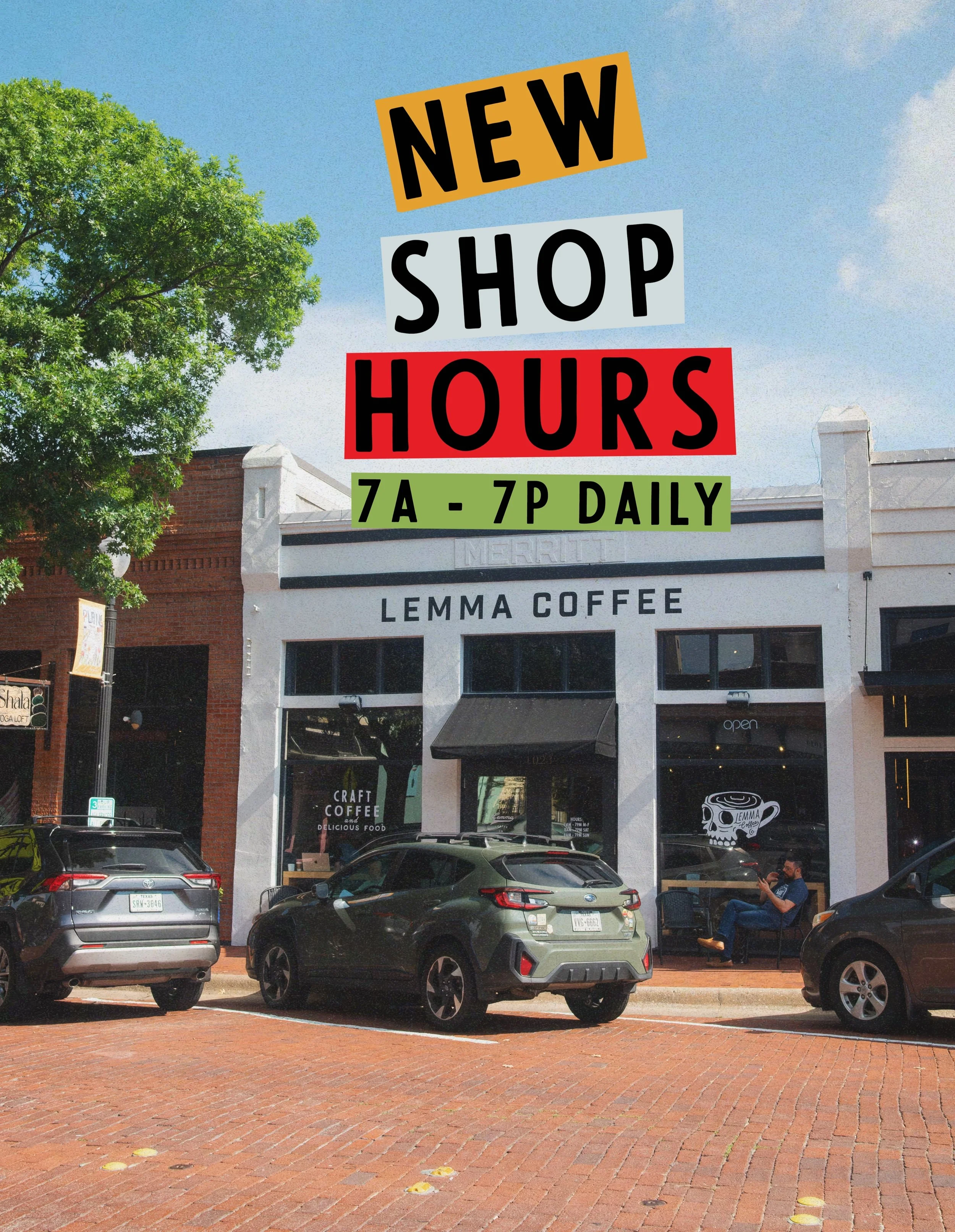 For the first time in years we&rsquo;re expanding store hours! We&rsquo;ll be open at 7a on weekends too, starting Saturday, June 6th ☀️