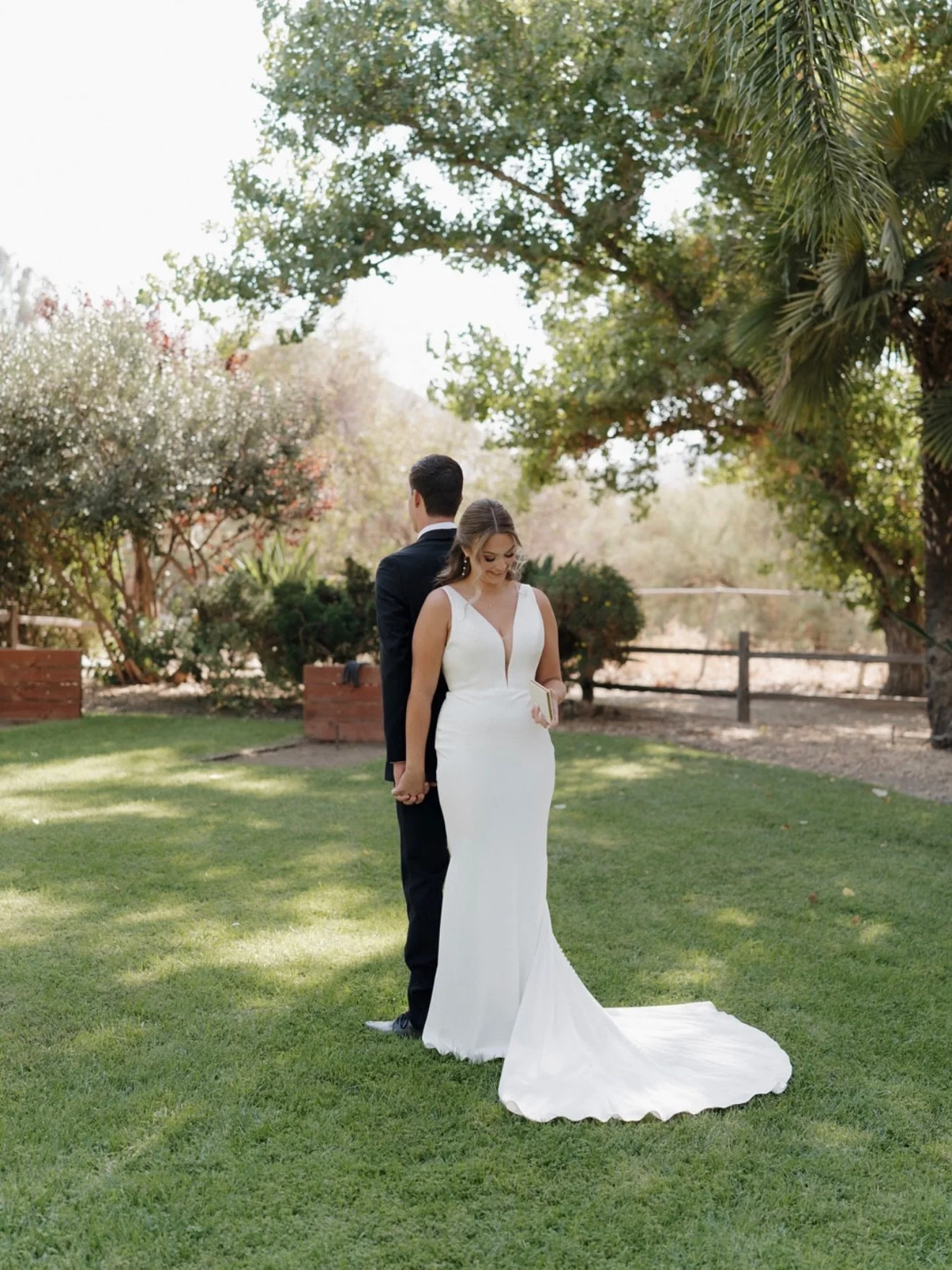 our blushing bride Taylor dressed in simple elegance for her wedding day 🤍🤍 

Jenna &mdash; from our private label For Love &amp; Always 🥰✨

&bull;
&bull;
&bull;

wedding dress, wedding gown, bridal gown, bride to be, bridal dress, bridal dress sh
