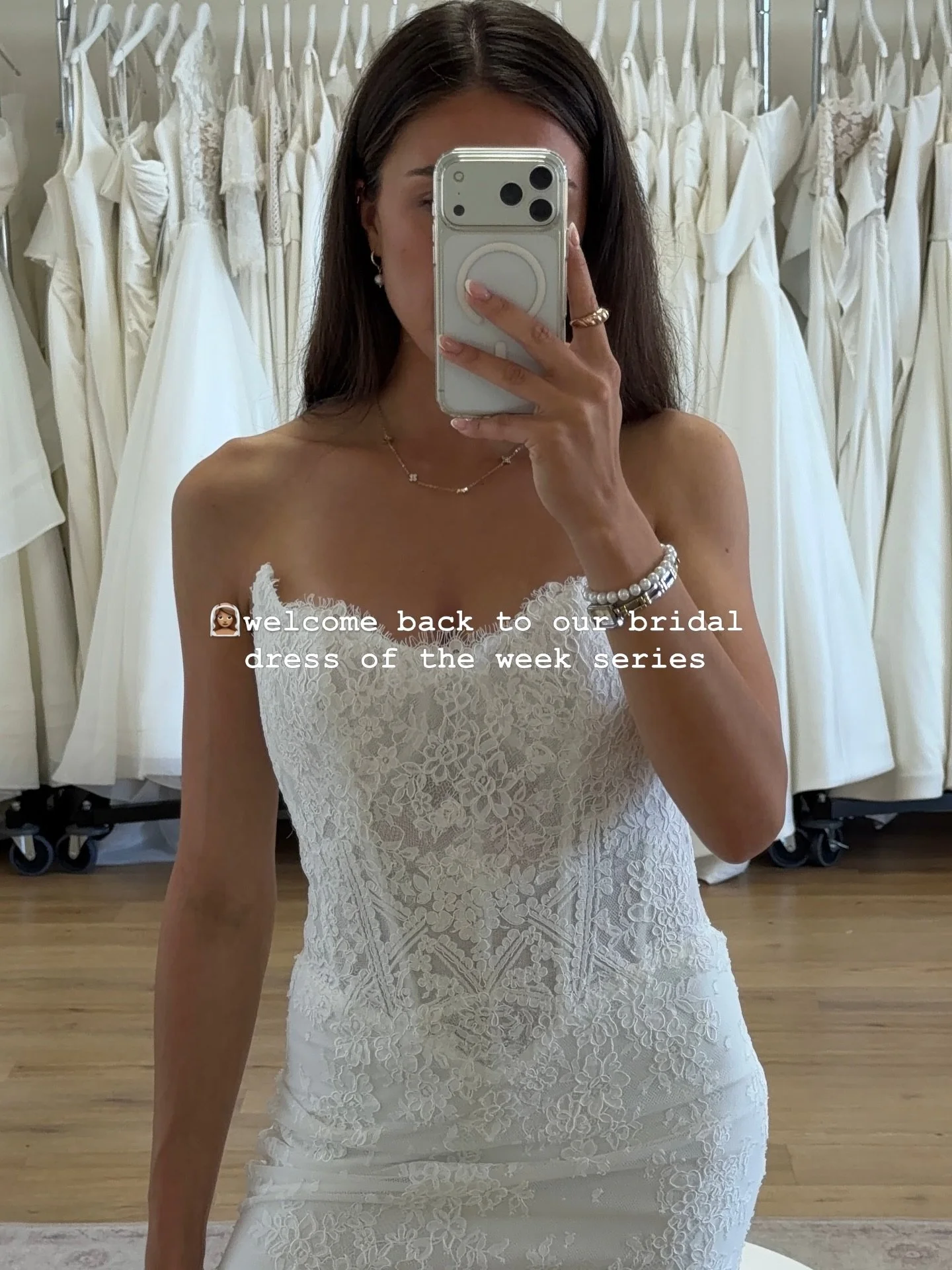🫶🏼welcome back to our favorite series of the week where we show you our favorite dresses!!! 

introducing Verena✨ , with delicate lace, soft structure, and timeless beauty.

&bull;
&bull;
&bull;

wedding, wedding day, san diego wedding, bridal shop
