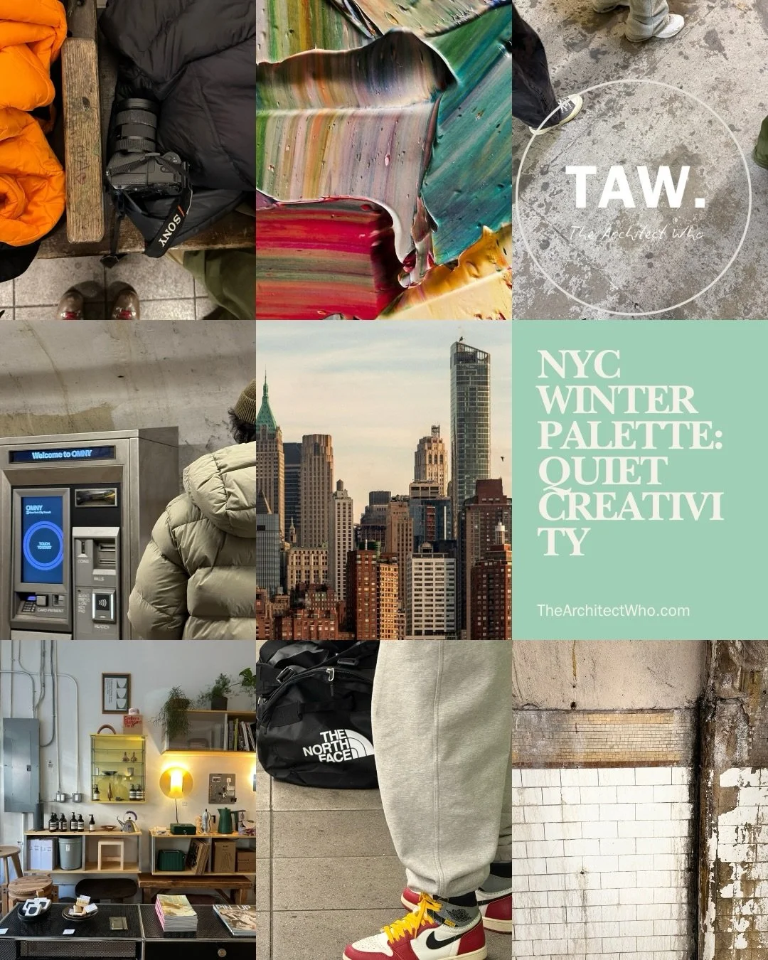 January invites reflection and new beginnings. 
Our winter palette&mdash;cool blues, NYC grays, and pops of color&mdash;mirrors the quiet yet spontaneous inspiration where creativity is born. 

The Architect Who celebrates the pause that inspires bol