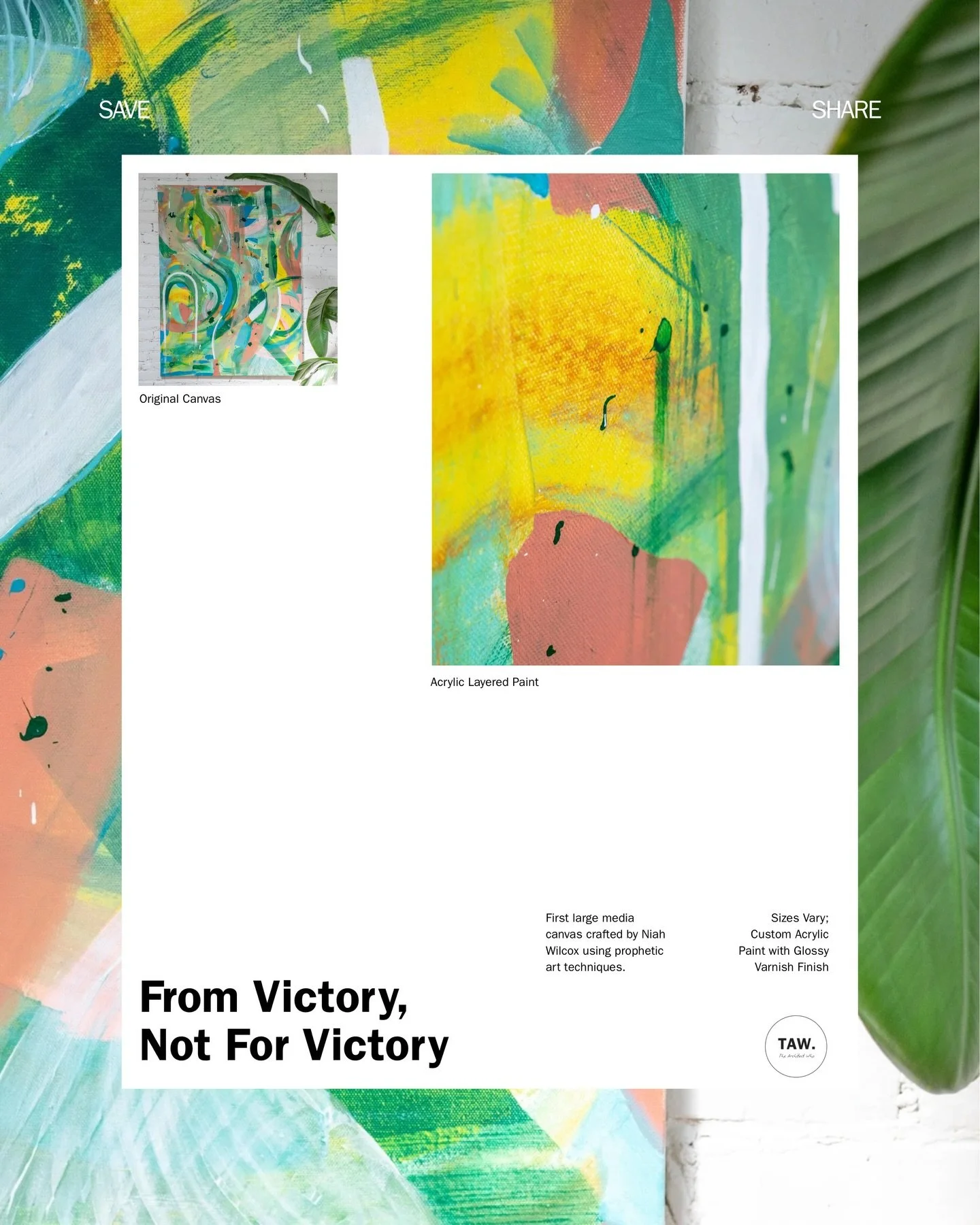 This piece was created from victory, not for it &mdash; rooted in assurance, not striving. From Victory, Not For Victory&rsquo; celebrates art made for purpose

If your creativity flows from something deeper,

Visit the website to purchase prints of 