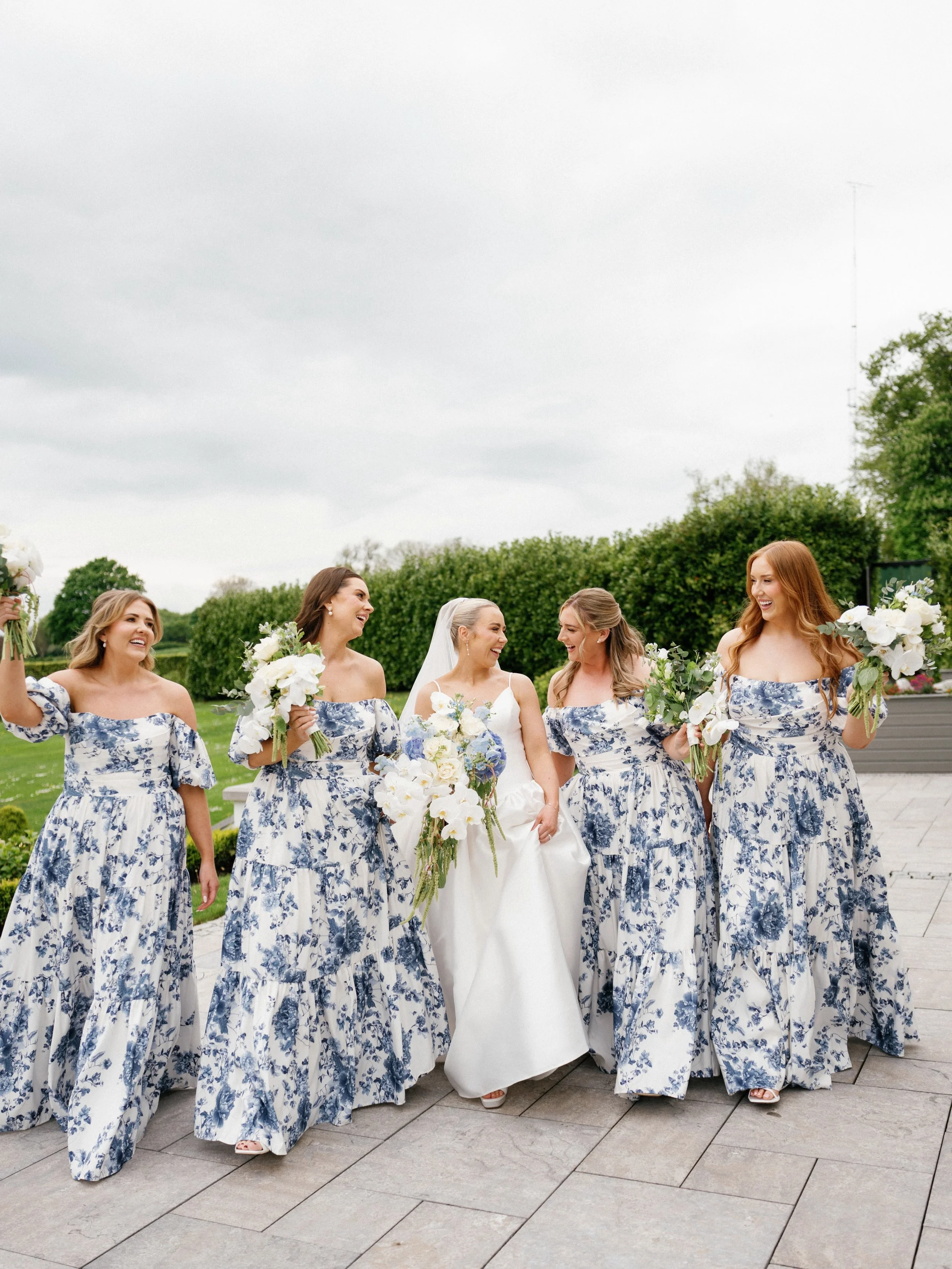 Emily and her gorgeous bridesmaids 💙 @_emilylh @croverhouse @robynbyrnemakeup @leahoneillhair @irlweddingvideos @endaharte_celebrant @sheefin_flowers @silver_studio_art #croverhousewedding #donegalweddingphotographer #irishweddingphotographer