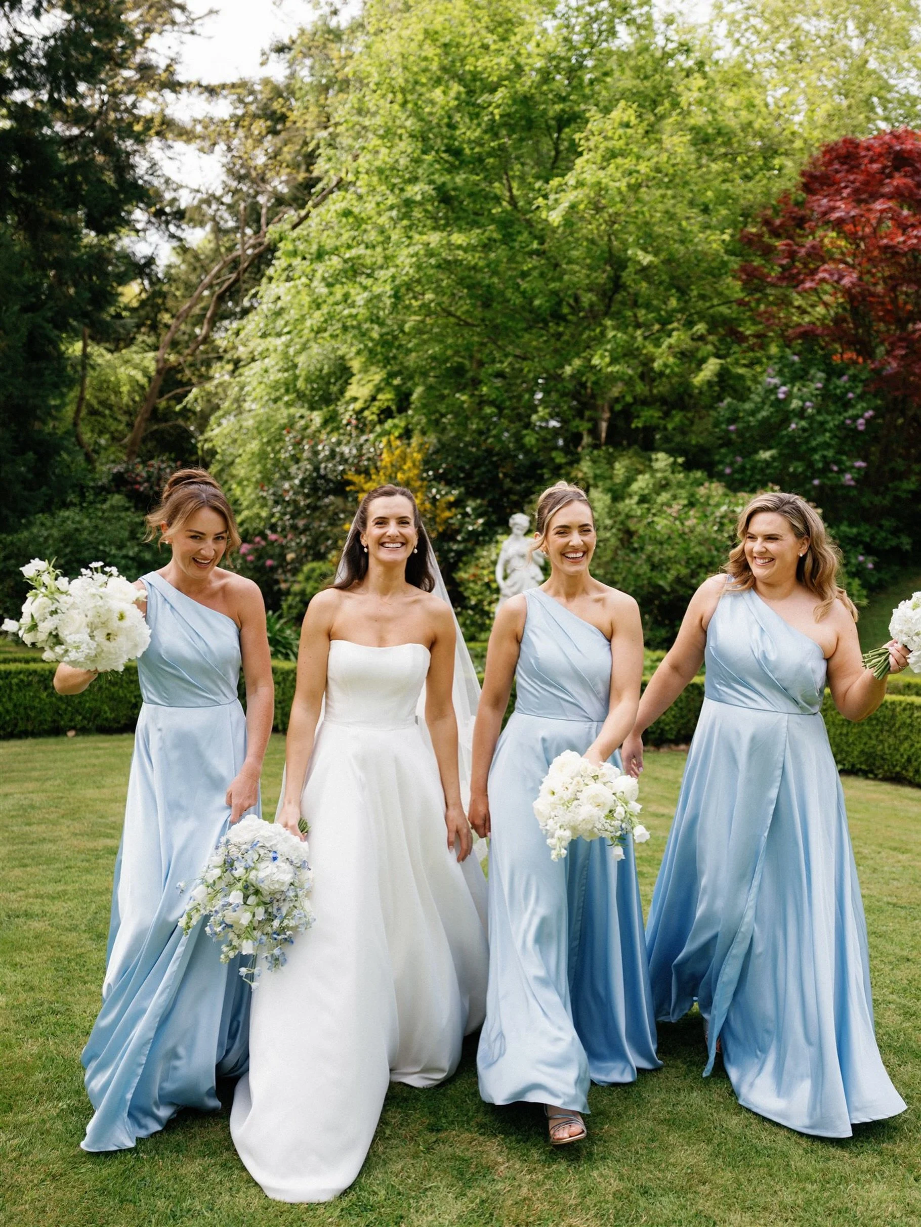Anna &amp; her gals 💙 blue is having such a moment this summer and I&rsquo;m loving it 🌼

 @amcellistrem_ @tinakilly_country_house @leahoneillhair @ailbhelynch @tinakilly_country_house @austenflowers #irishweddingphotographer #donegalweddingphotogr