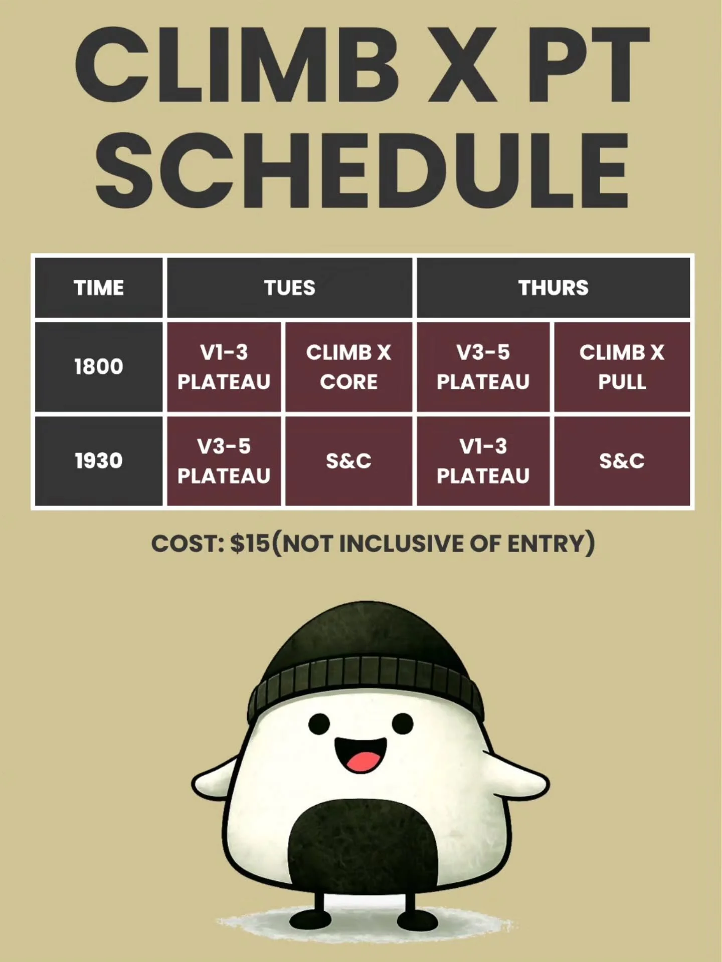 ASCEND is here &mdash; are you ready to climb past it? 🧗 For the duration of ASCEND we're offering climbing classes!

Link in bio

Whether you're cracking your first V3, chasing V5, or building the engine behind your climbing - when it counts.
🔥 Co