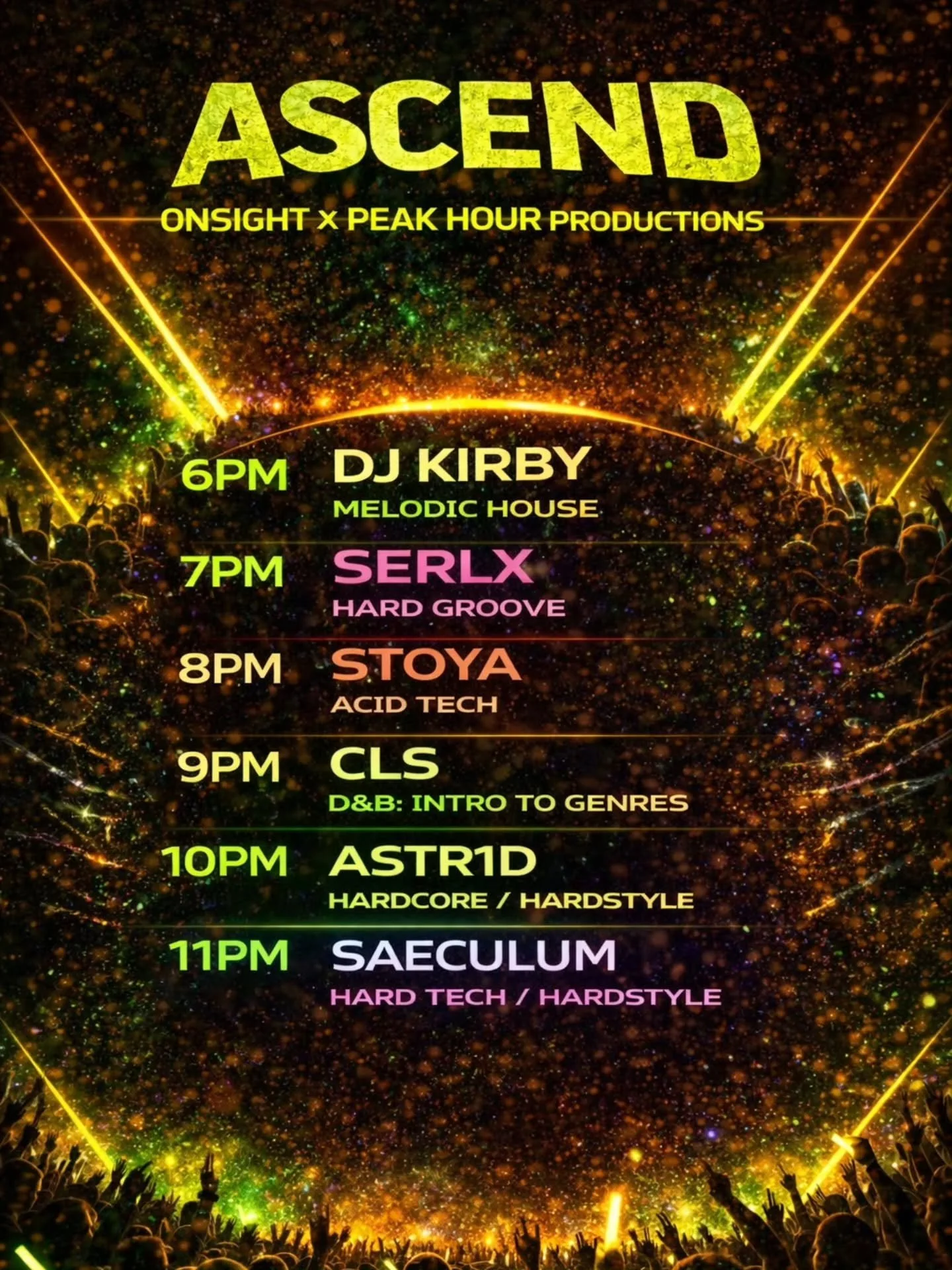 The line-up has been finalised. It's time to ASCEND, 6PM, 18th April, OnSight!

Climbing will strictly stop at 5PM on the day to allow for final set up!

Get your tickets before they run out! Link in bio!