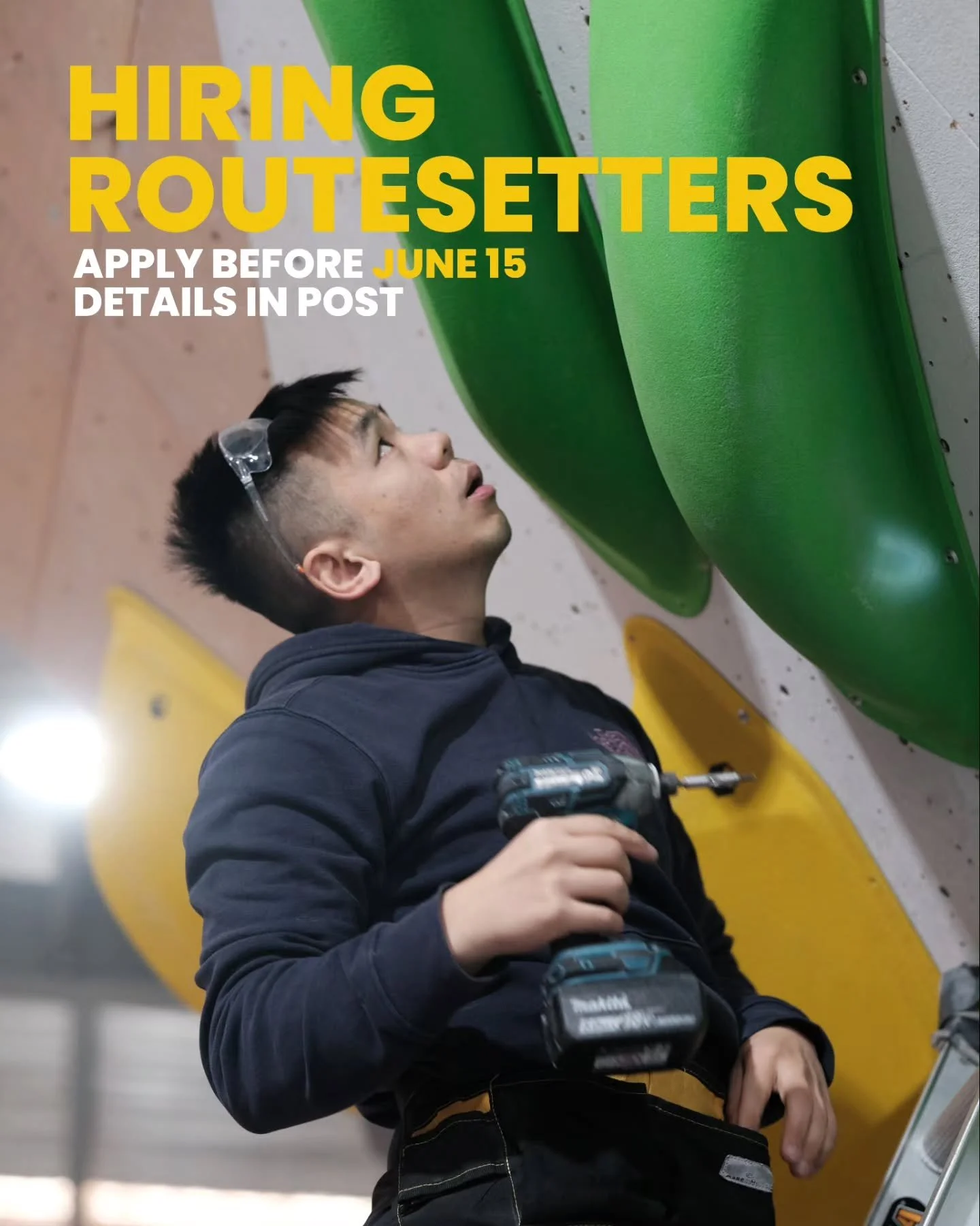 We're looking for a routesetter to join our team! Have you had a minimum of 1.5 years routesetting experience?

Apply now by sending your CV to hello@onsightclimbing.com.au