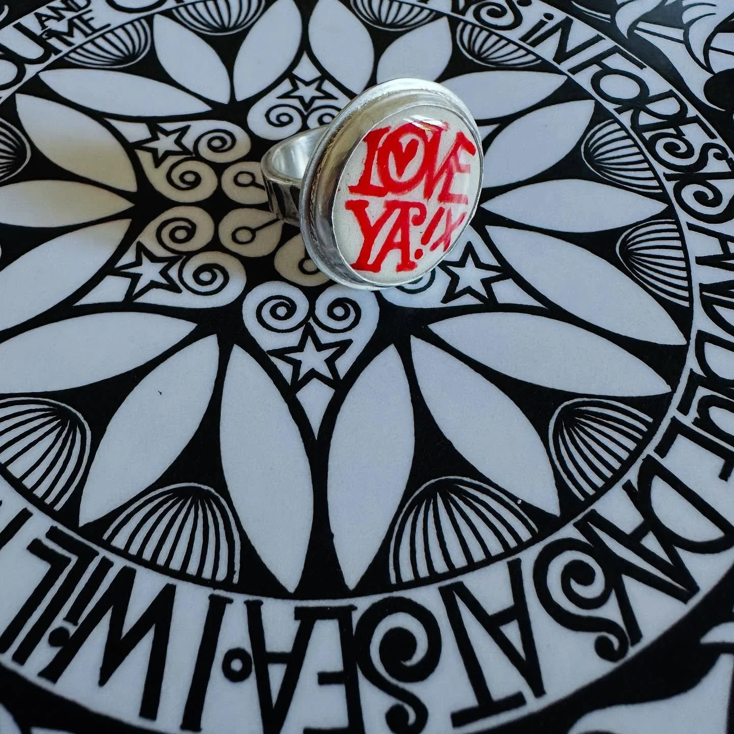 Had a wonderful day making a ring at a one day workshop with @sallygrantjewellery in her new studio on Burntisland high St. I have never made a piece of jewellery from silver before and wanted to combine it with a piece of ceramic. Sally stepped me t