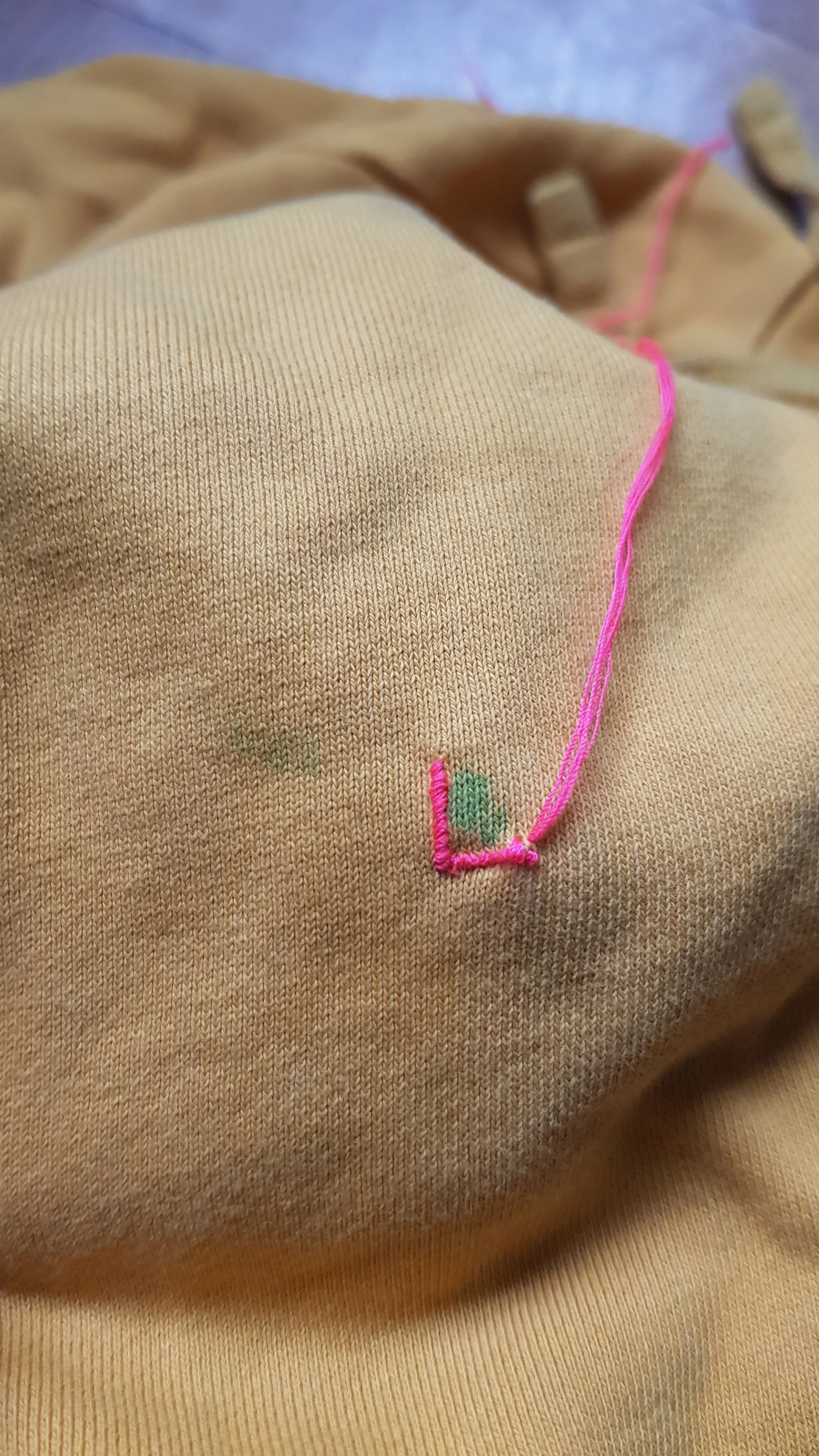 scotch darning on stains