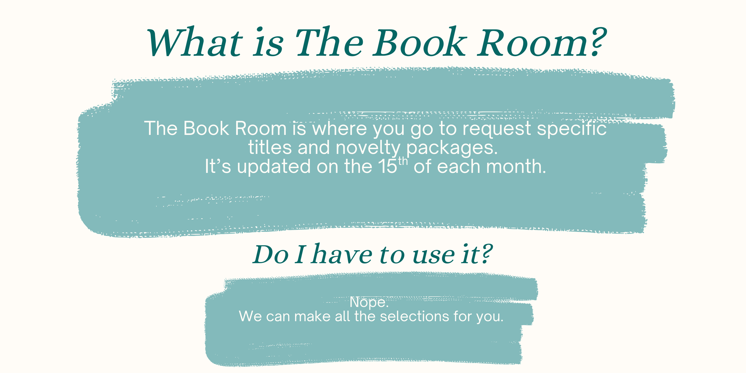 Description of what the book room is