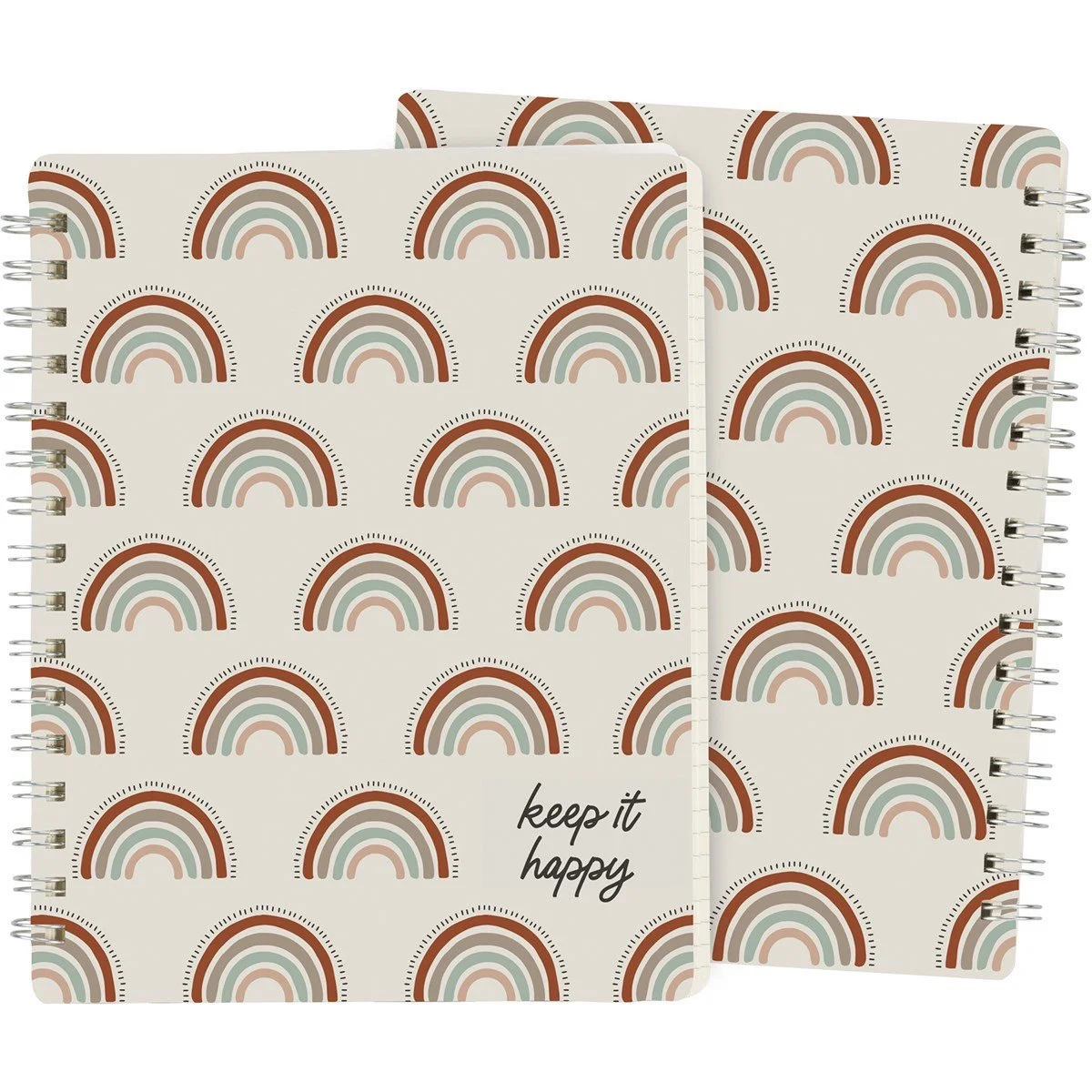 Primitives by Kathy Happy Rainbow Spiral Notebook