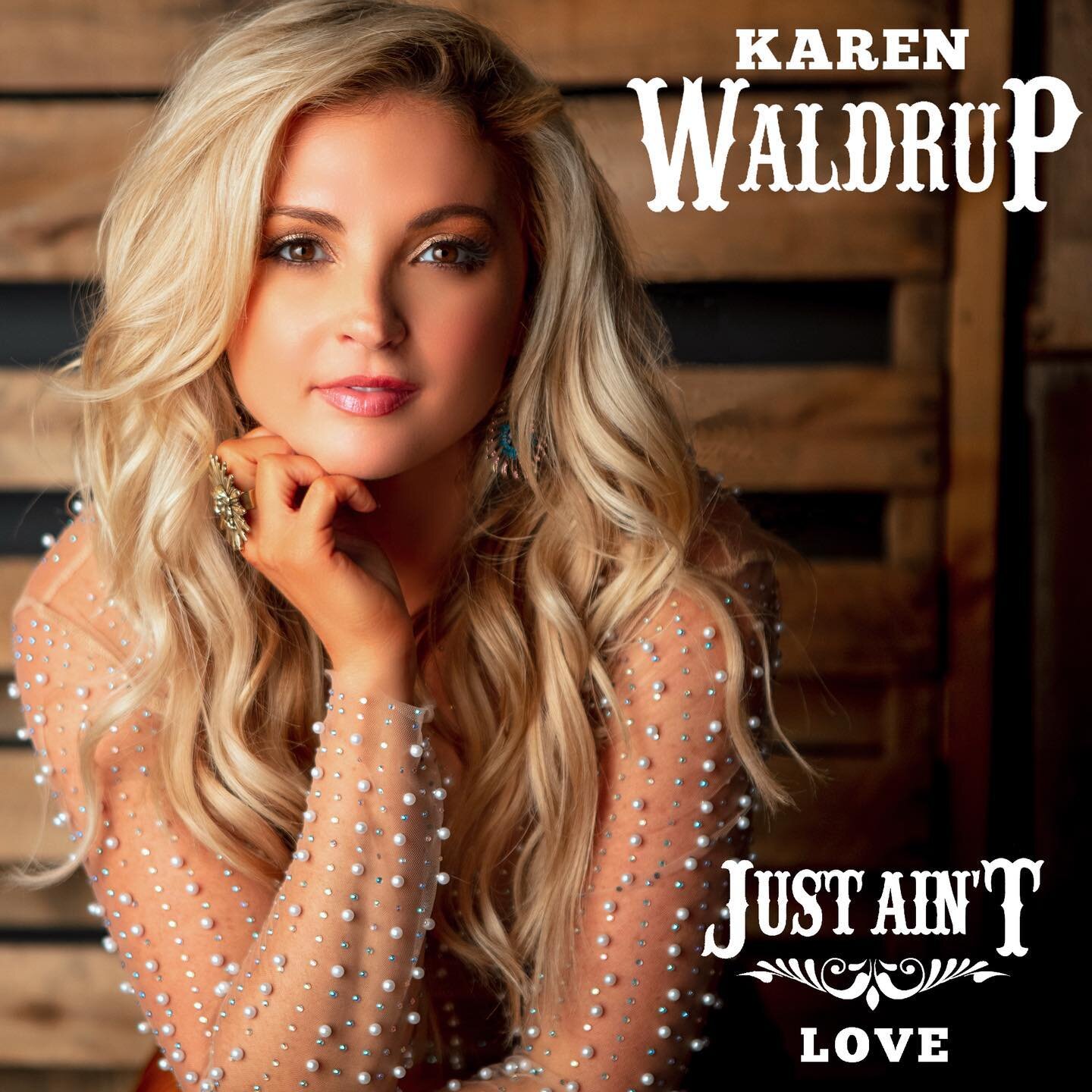 @karenwaldrupmusic&rsquo;s new single #justaintlove is out on 8/12! Produced by Grammy award winning producers Paul Worley &amp; Biff Watson! Link in bio for details!