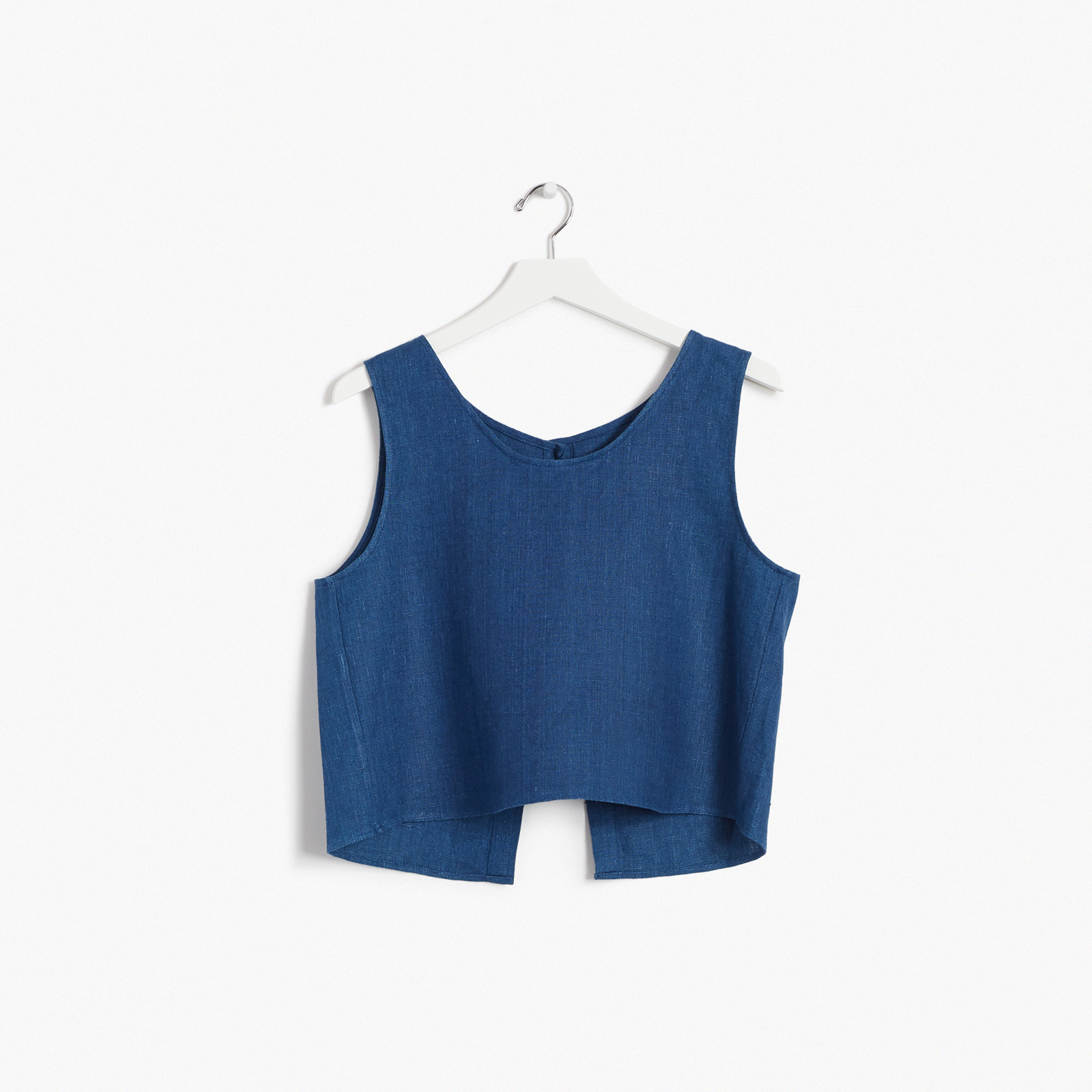Top de Linho/Azul