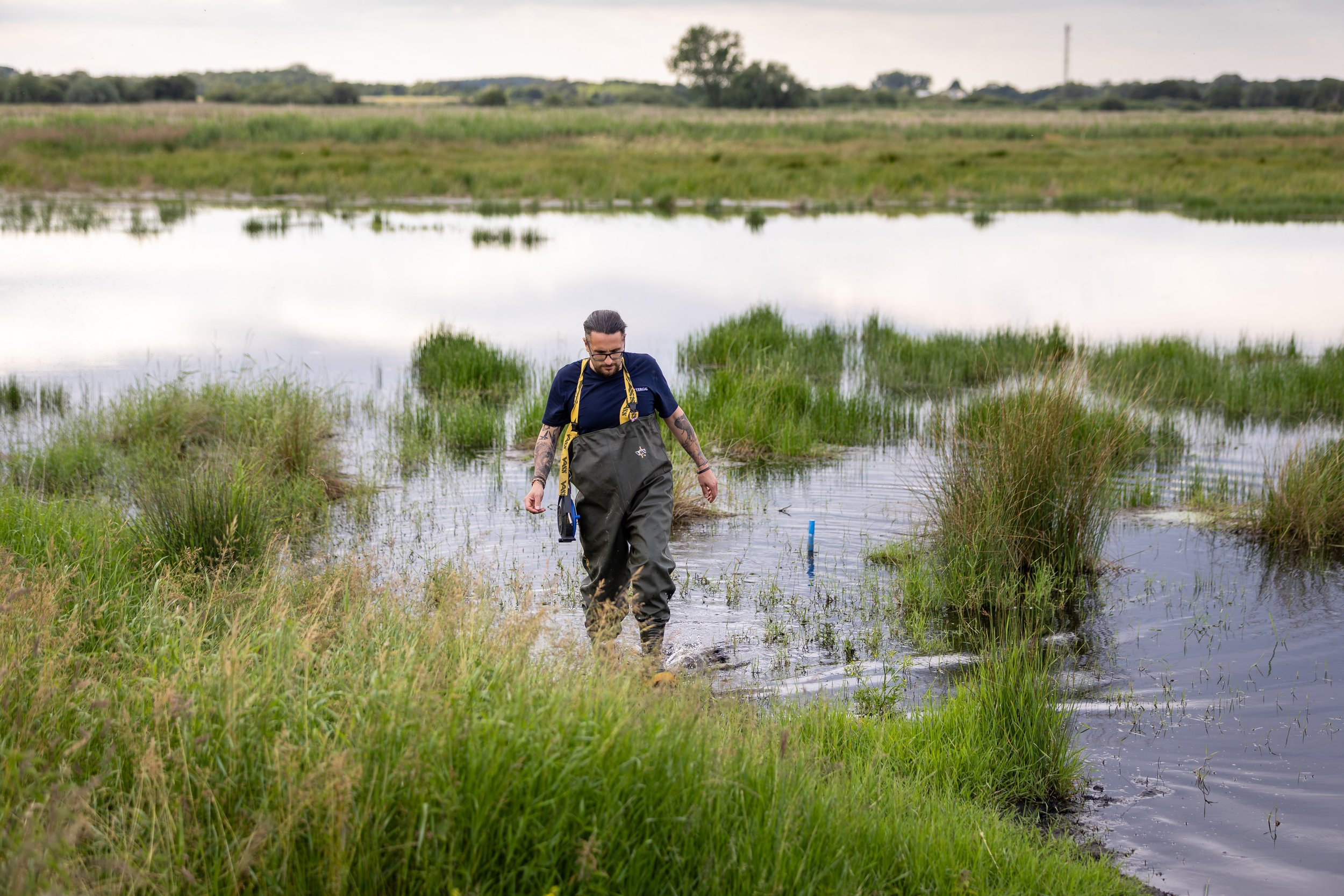 Frank walking through the High Fen Wildland