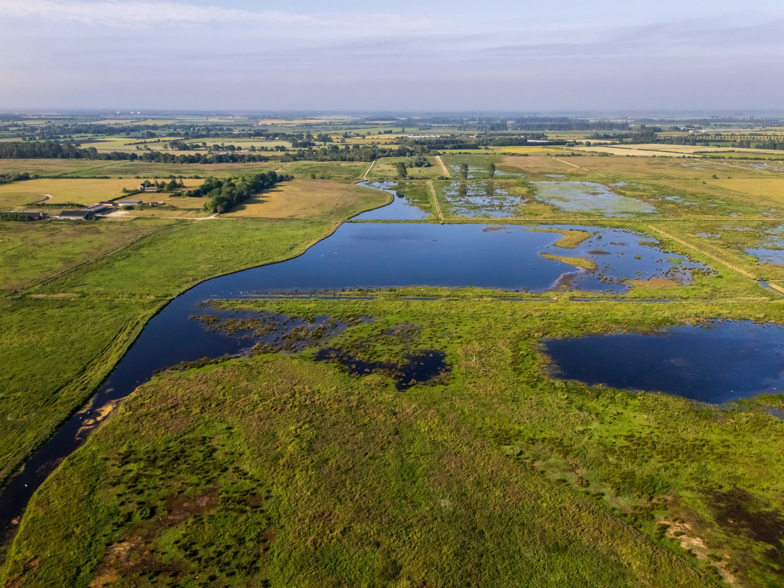 Drone shot of High Fen wildland