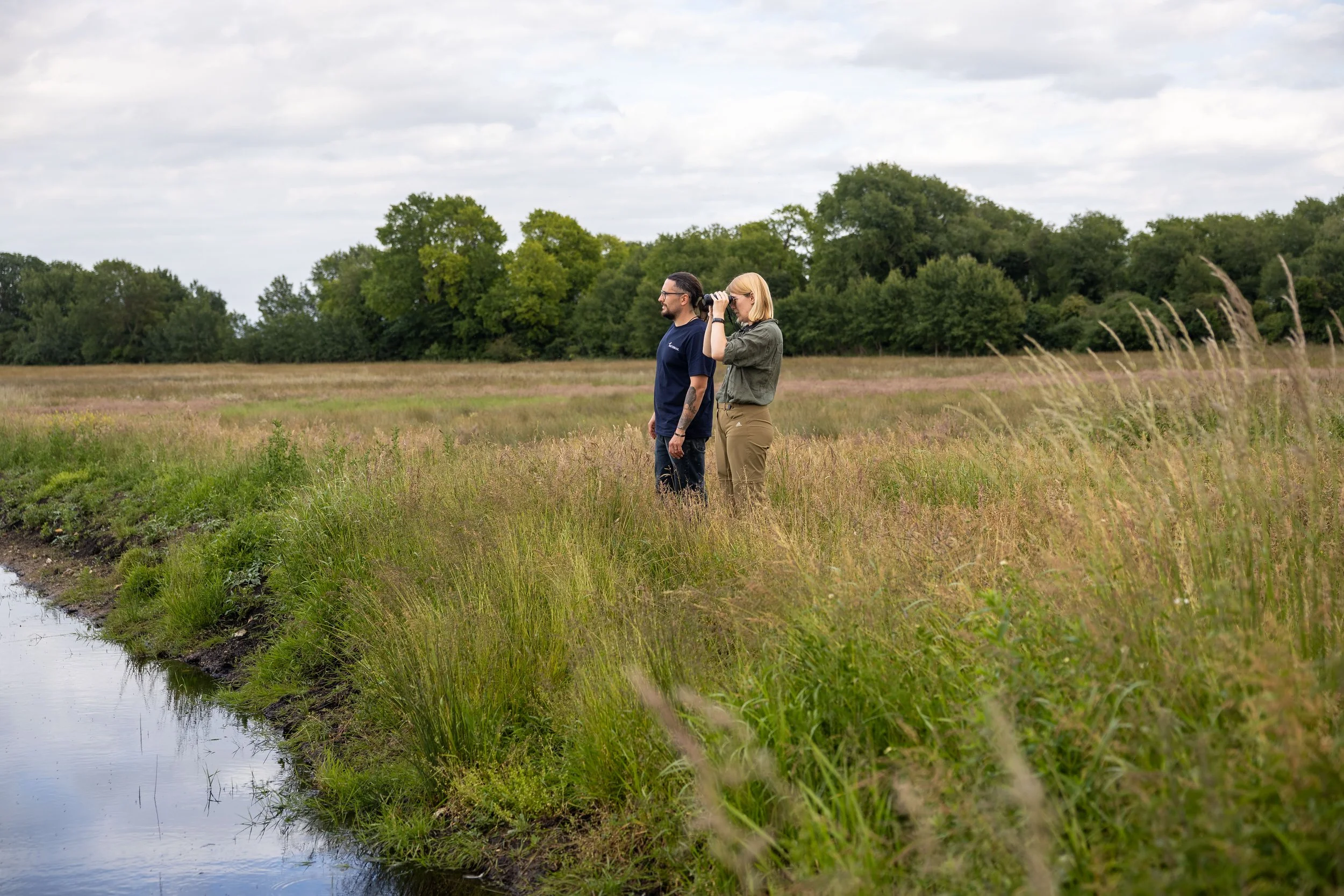 People standing in High Fen Wildland