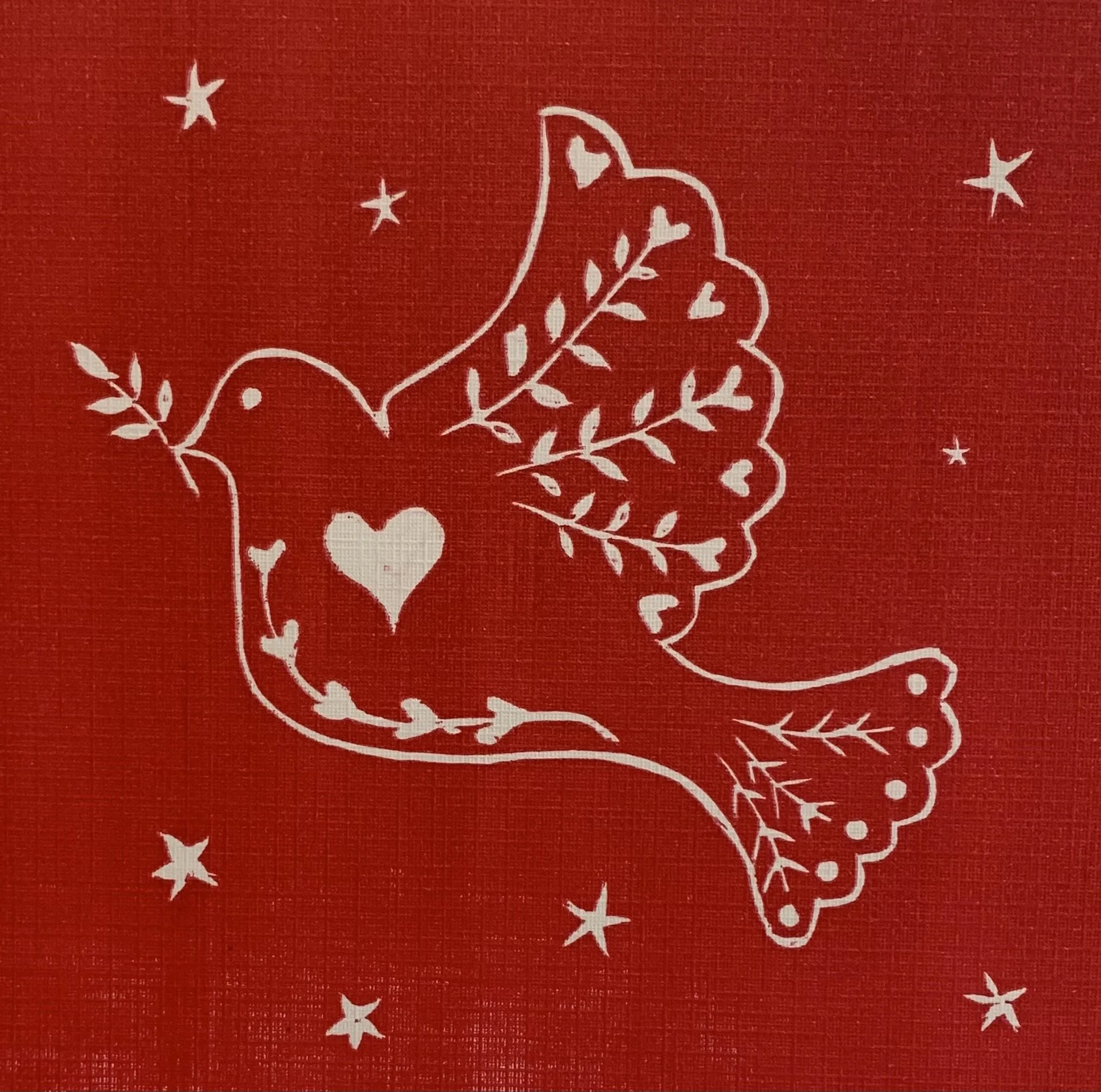 Lino printing christmas cards