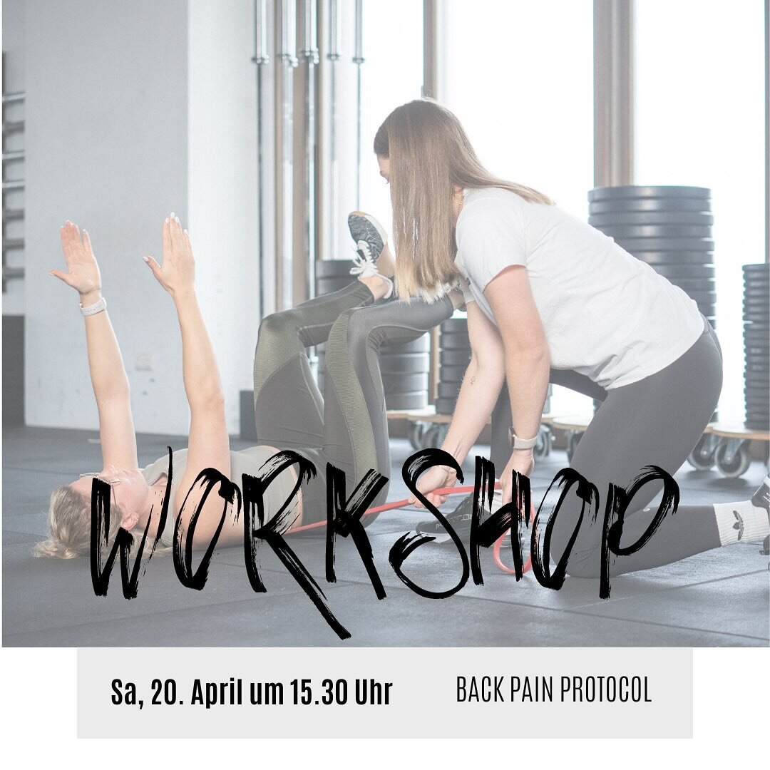 Da der erste Workshop so schnell ausgebucht war gibt es direkt die 2. Runde. 

Am 20.April von 15.30-17.30 Uhr nat&uuml;rlich bei uns im LOFT.  
Selina hat ein spezielles Back Pain Protocol entwickelt, perfekt, um R&uuml;ckenschmerzen zu bek&auml;mpf