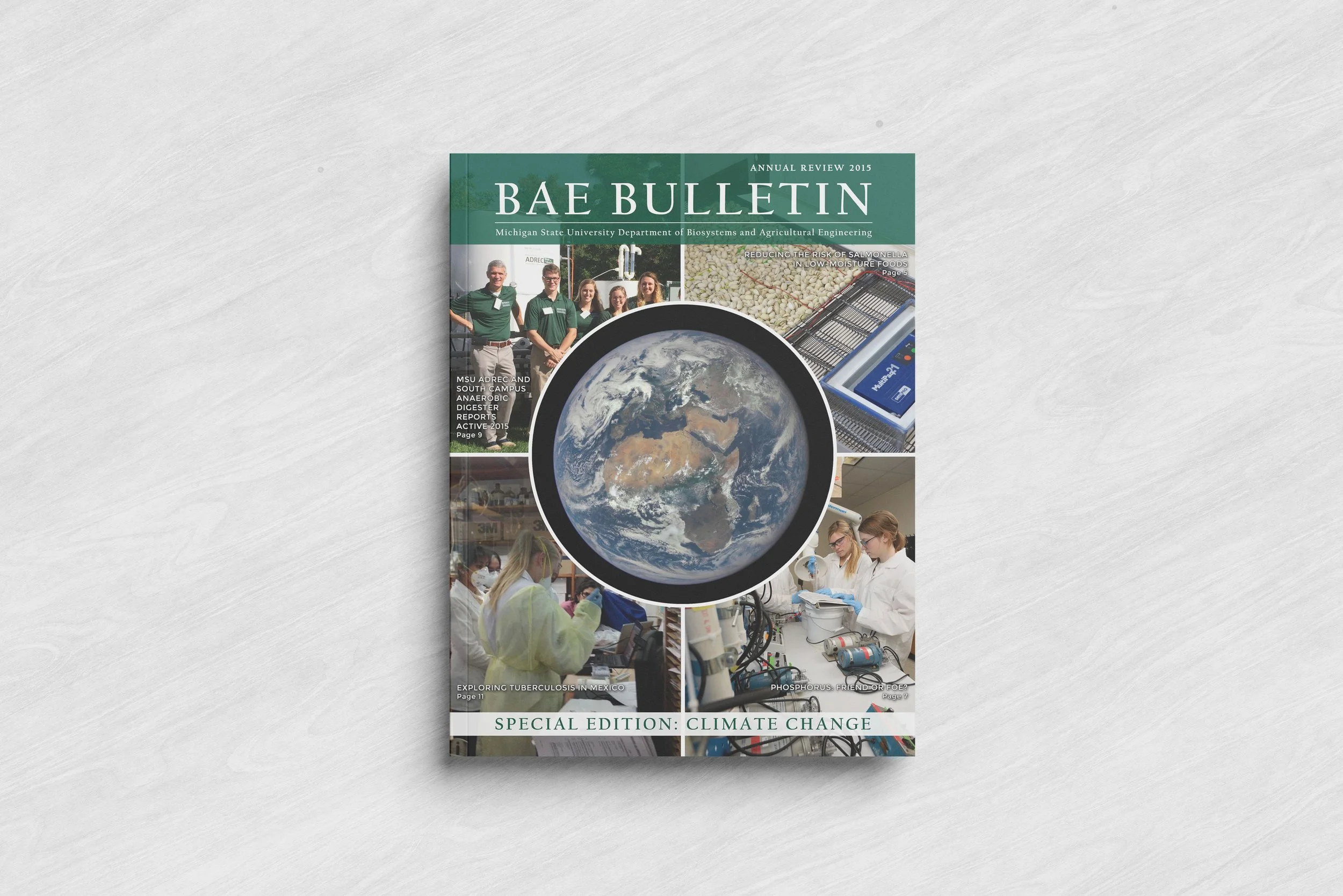 Magazine Style Annual Newsletter - Michigan State University Department of Biosystems and Agriculture Engineering