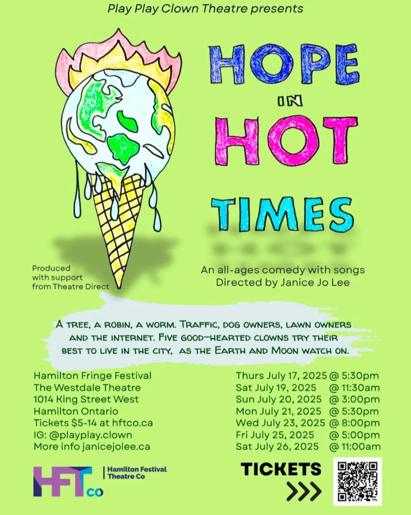 ✨ NEW REVIEW ✨

A clown comedy musical with tremendous heart and important environmental messages, &quot;Hope In Hot Times,&quot; brings the influences of family friendly entertainers such as Sharon, Lois and Bram and Fred Penner to the Hamilton Frin
