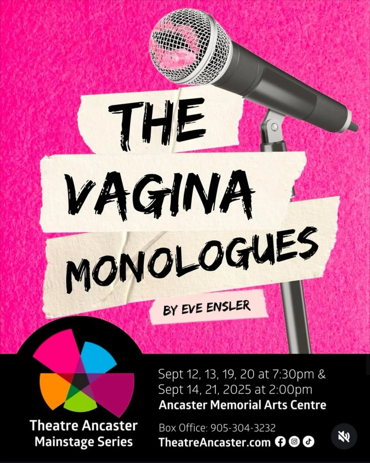 ✨ COMING SOON ✨

The show that's on everyone's lips...

I will be reviewing THE VAGINA MONOLOGUES by Eve Ensler @theatreancaster 

✍️ Look for my full review September 13! 

🎟️ For tickets and more information, please visit: theatreancaster.com 

Pl
