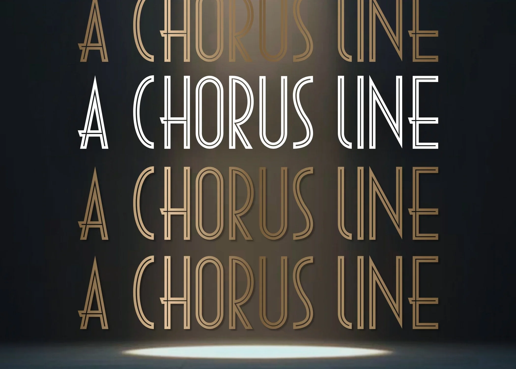 Text reading 'A COURSE IN A CHURCH' with part of the text illuminated by a spotlight, set against a dark background.