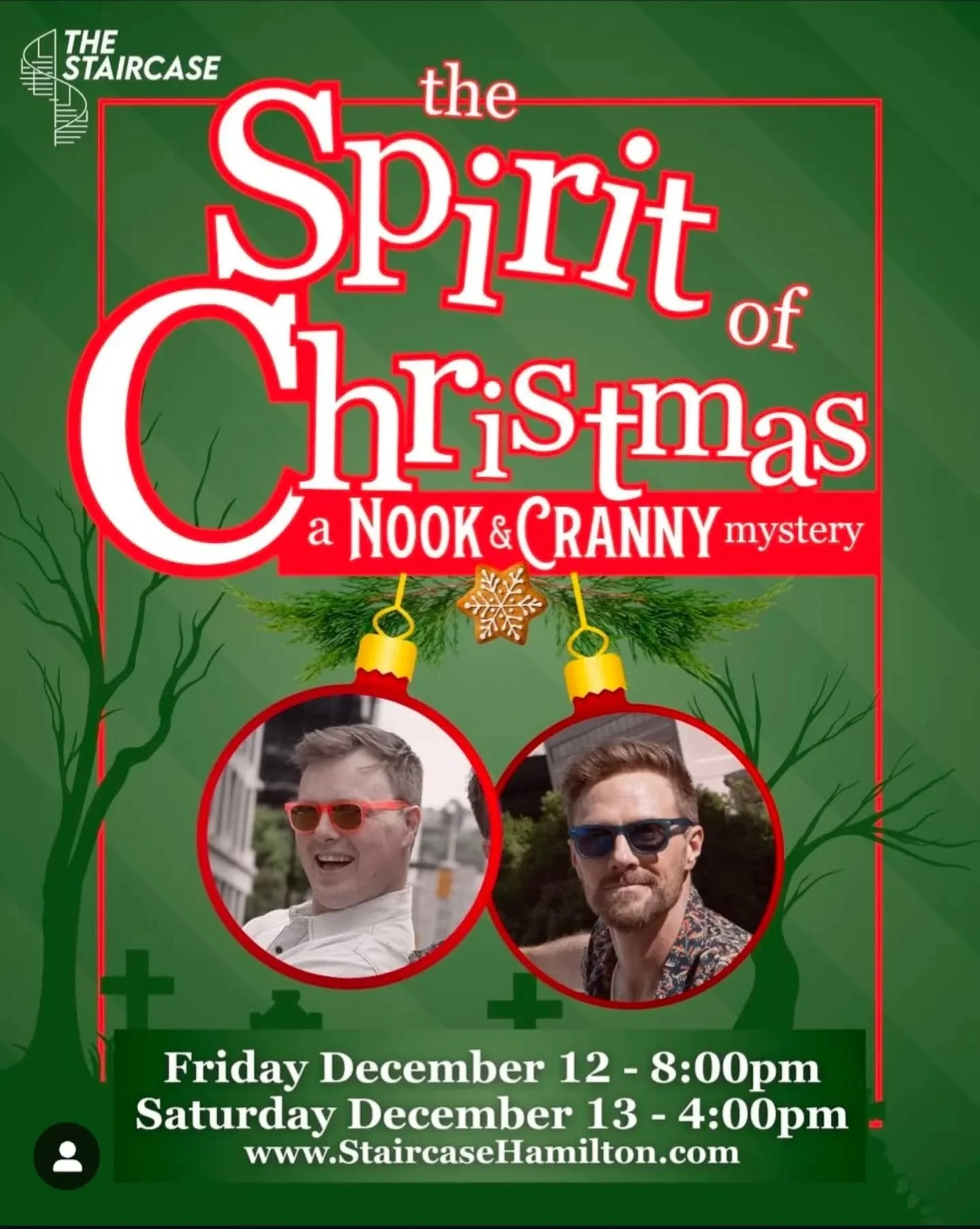 ✨ NEW INTERVIEW ✨

Back from their hit 2024 Hamilton Fringe show "Nook &amp; Cranny: Twin Detectives," this wildly funny pair are back to raise Hamilton's Christmas spirit in this nonsense holiday comedy. 
I had the pleasure of a virtual in