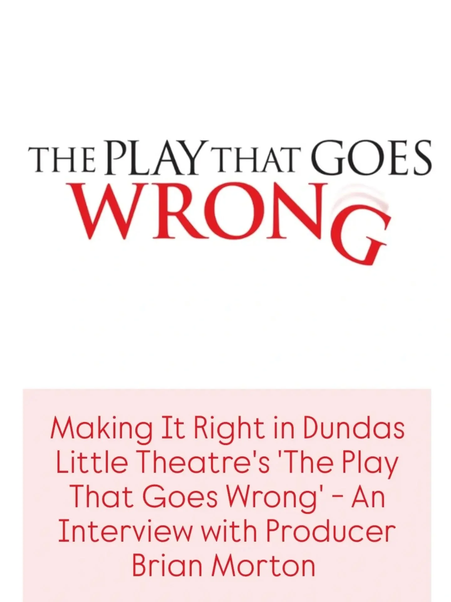 ✨ NEW PREVIEW INTERVIEW ✨ 

A mischief theatre masterpiece, "The Play That Goes Wrong" proves that no matter how badly things unravel, the show must *somehow* go on.

I had the pleasure of a virtual interview with @dundaslittletheatre's pro