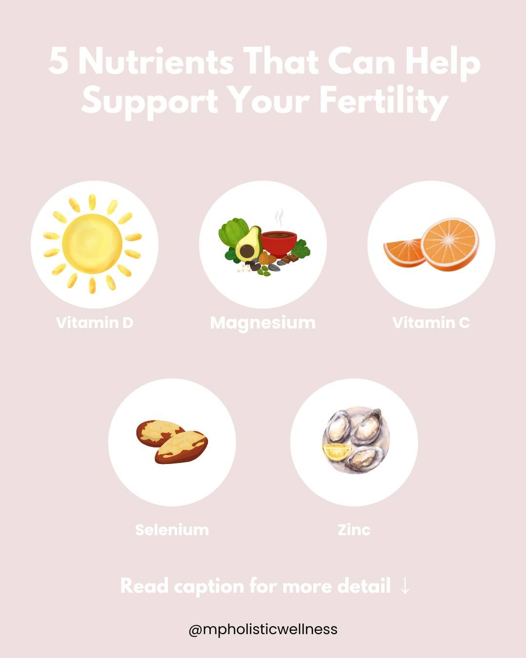 If you're currently trying to conceive or planning to in the next 3-6 months, here are some nutrients that are really important for you:

☀️ Vitamin D- supports blood sugar and insulin for her AND him, supports a healthy menstrual cycle and egg quali