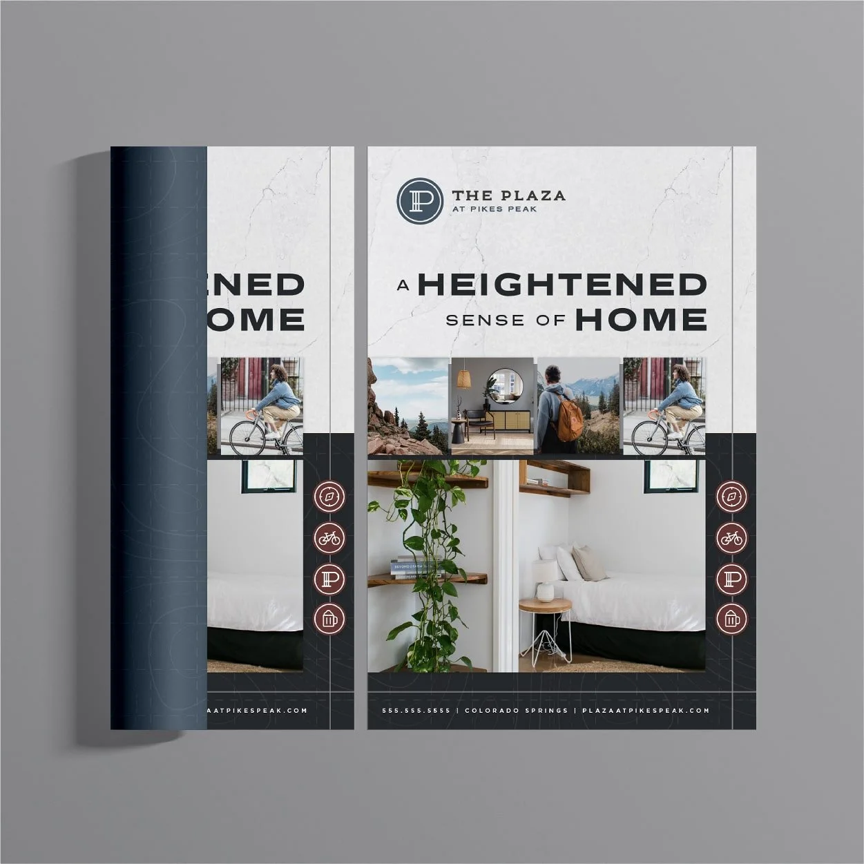 Plaza at Pikes Peak brand poster design