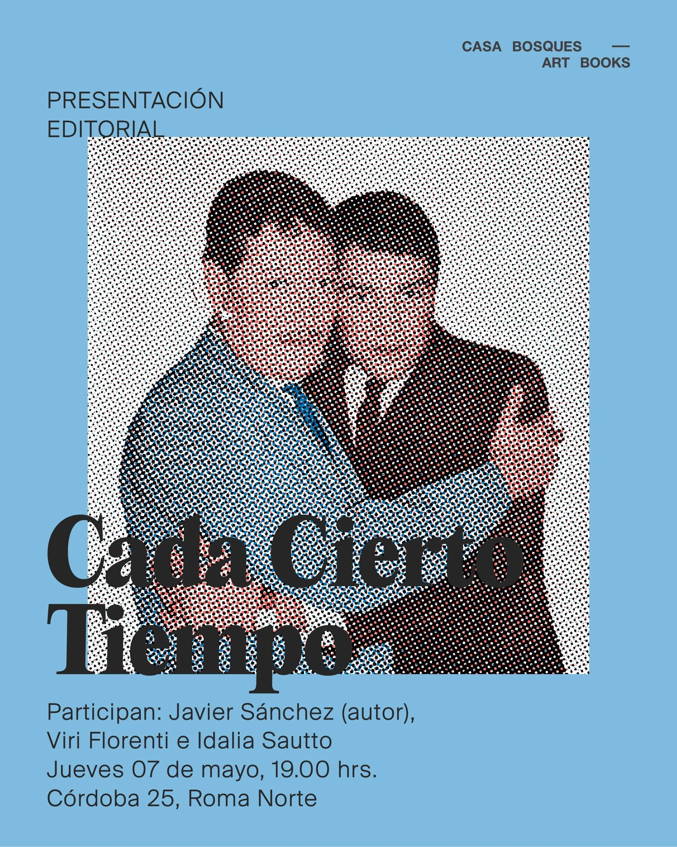 Invitación a la presentación del fotolibro "Cada Cierto Tiempo" de Javier Sánchez
