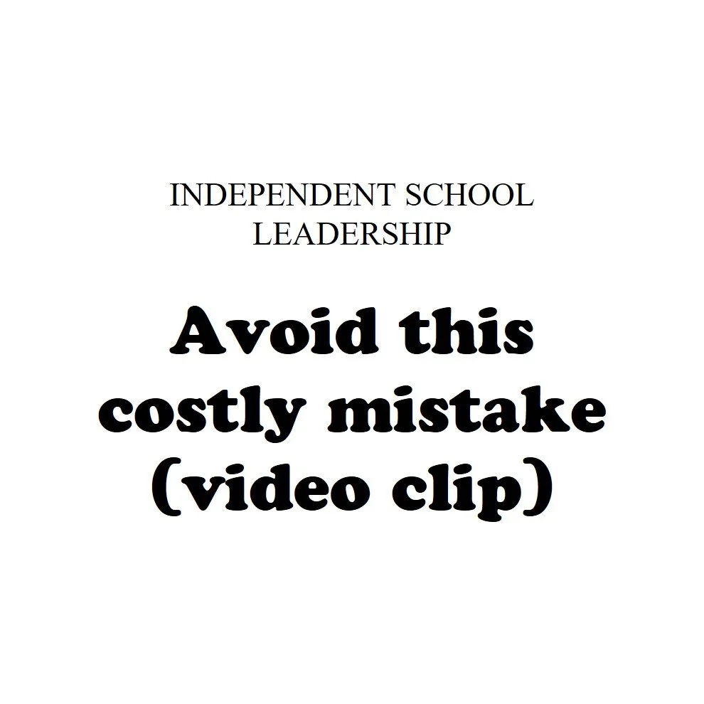 Avoid this costly mistake - what NOT to do before calling the school’s counsel (video clip)