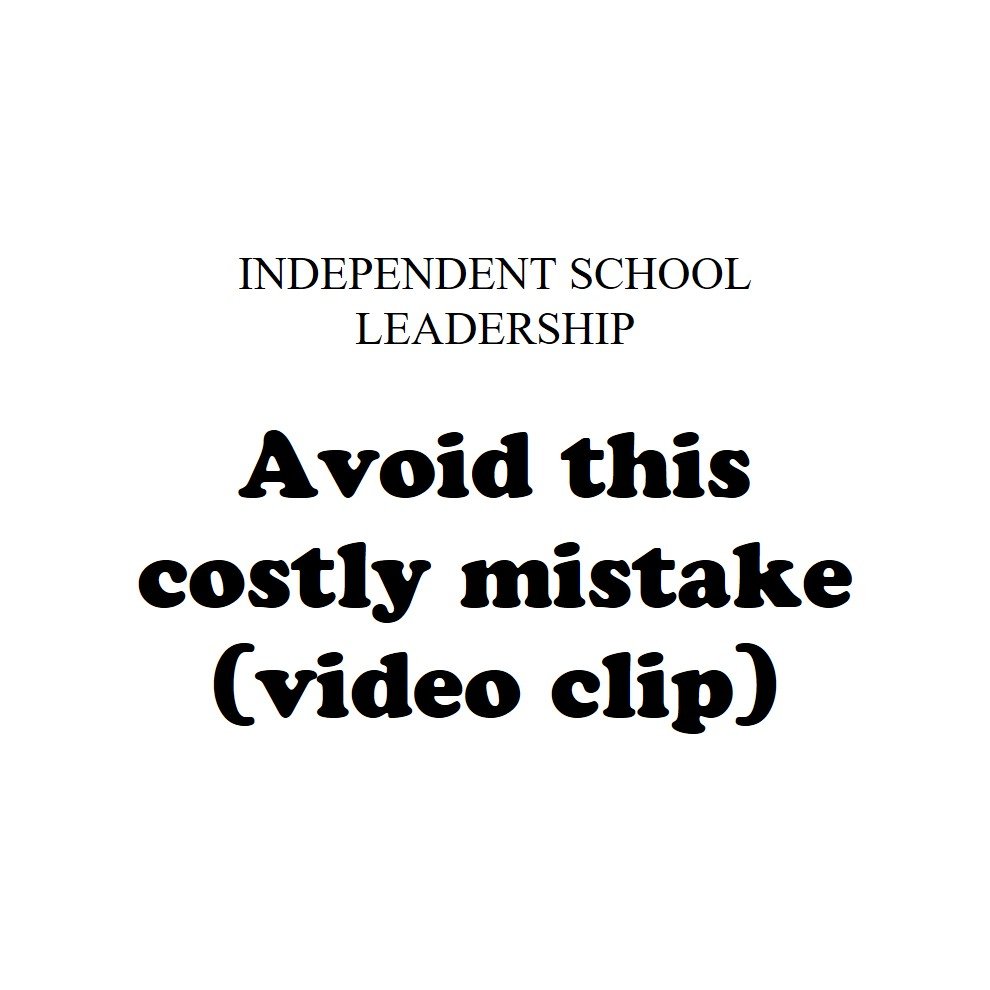 Avoid this costly mistake - what NOT to do before calling the school’s counsel (video clip)