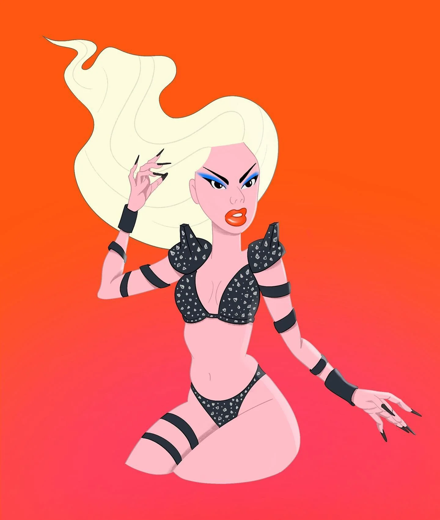 La Fiera de #intrepidospunks... aunque creo que se parece m&aacute;s a Lorena Herrera 🤫 
.
.
.
.
#illustration #characterdesign #drag #dragqueen #procreate #drawing #digitalart #digitalillustration #procreateart #lorenaherrera #lafiera