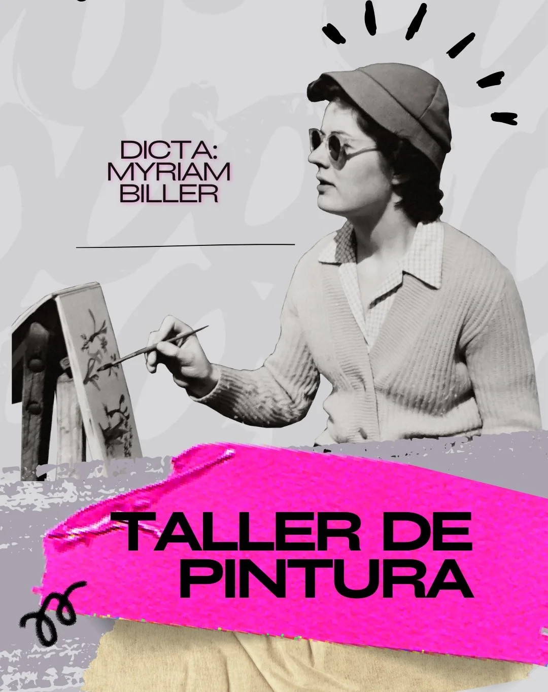 Taller de Pintura. Todos los miércoles a partir de las 14:30, varios grupos y horarios. Dictado por la artista Myriam Biller