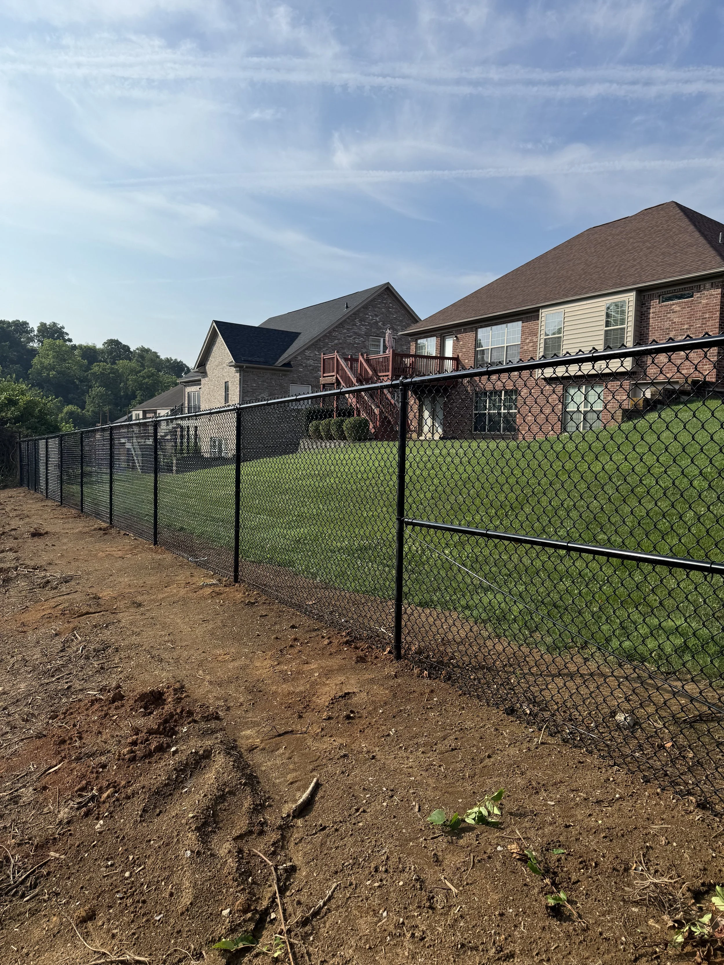 Black Vinyl Coated Chain Link Fence in Jeffersonville, IN
