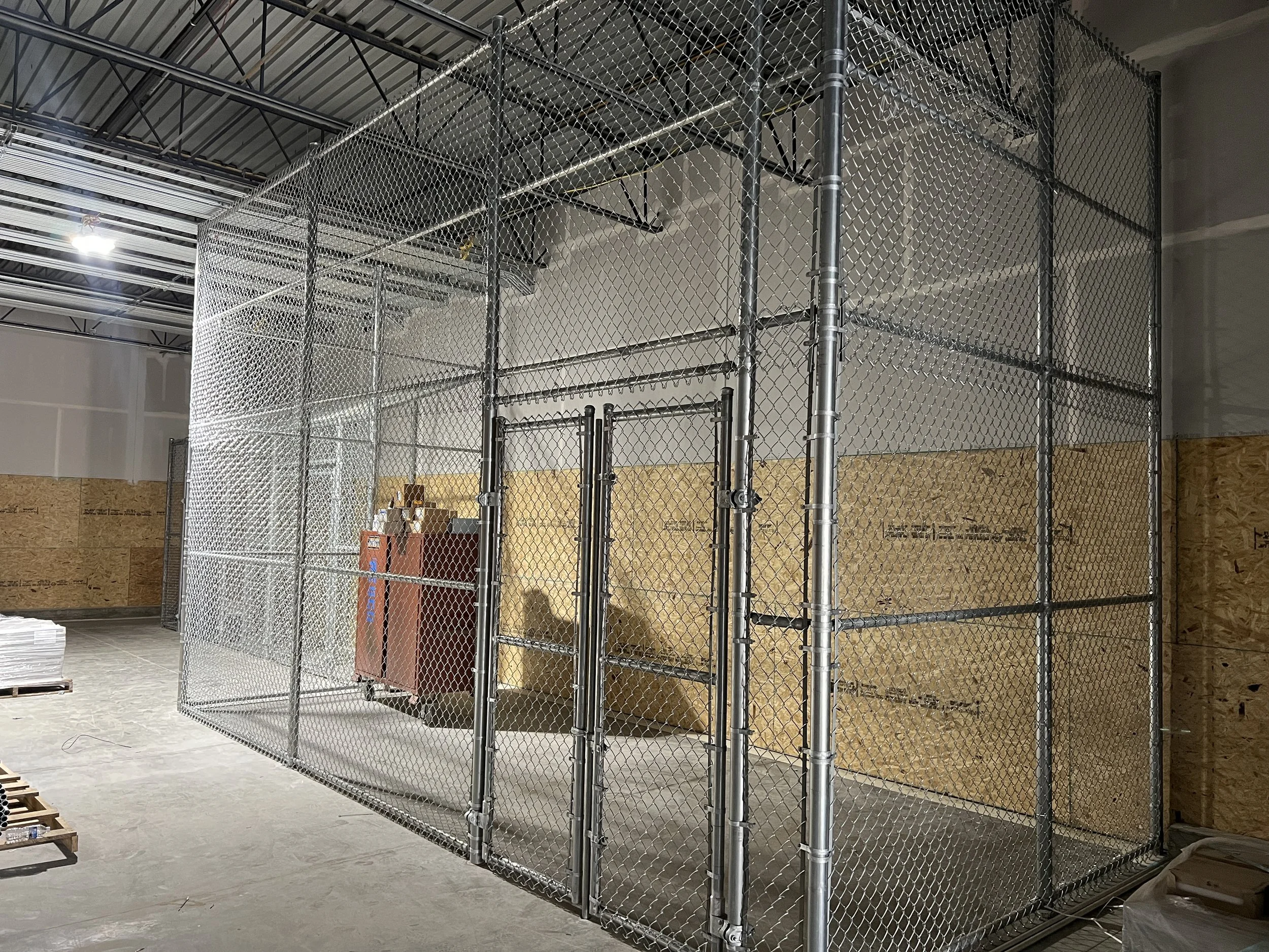 Chain Link Cage with Gates